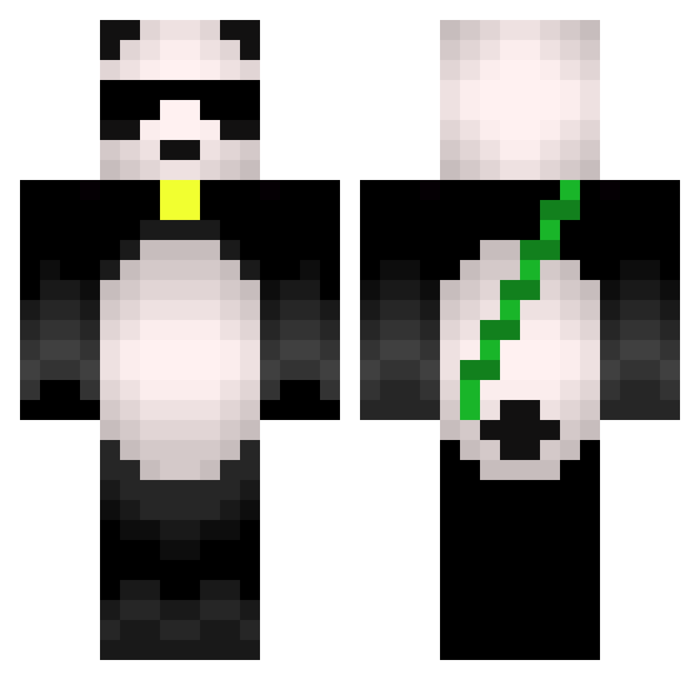 benji653 Minecraft skin, front and back view