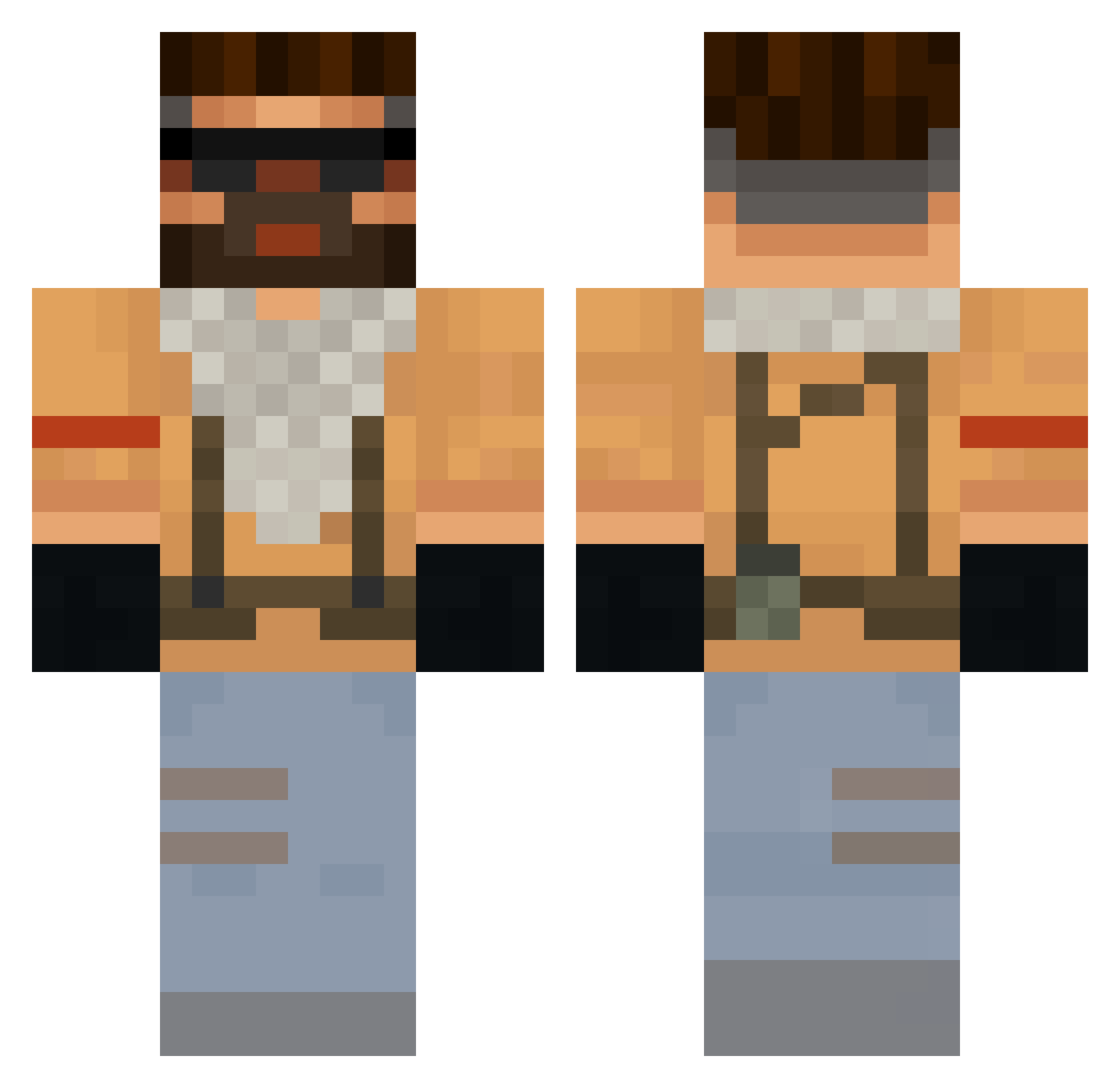 a12ya25h Minecraft skin, front and back view