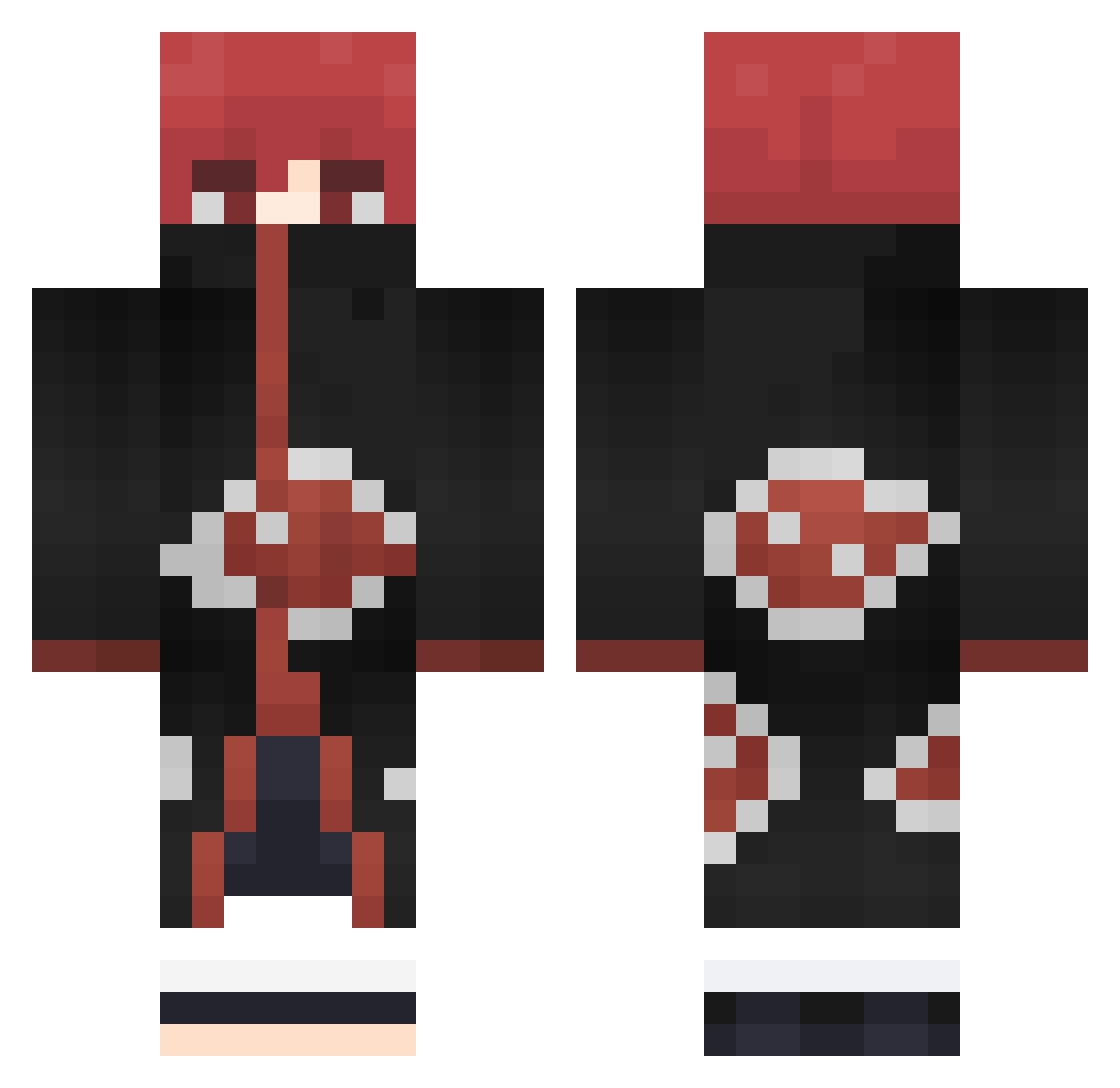 lickiee Minecraft skin, front and back view