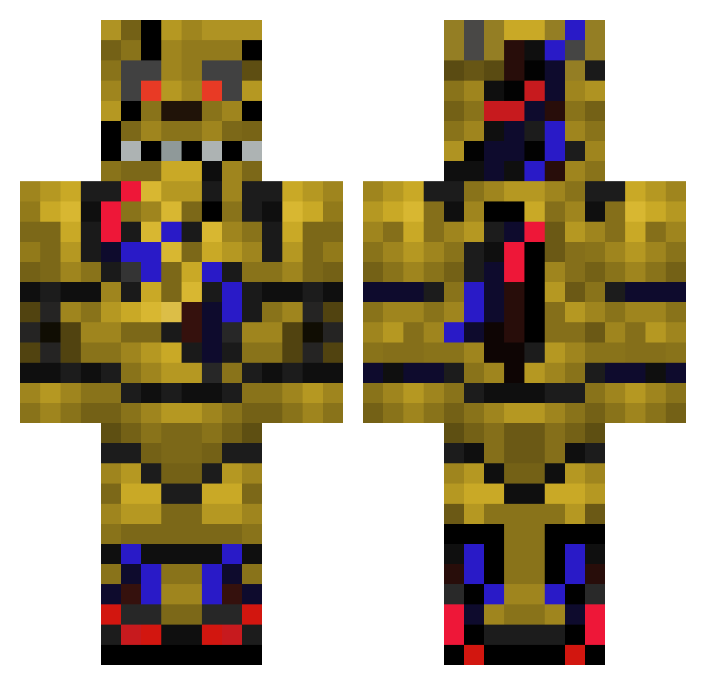 BusinessGoose_ Minecraft skin, front and back view
