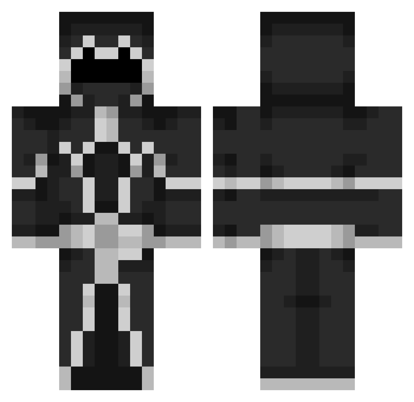 milin23 Minecraft skin, front and back view