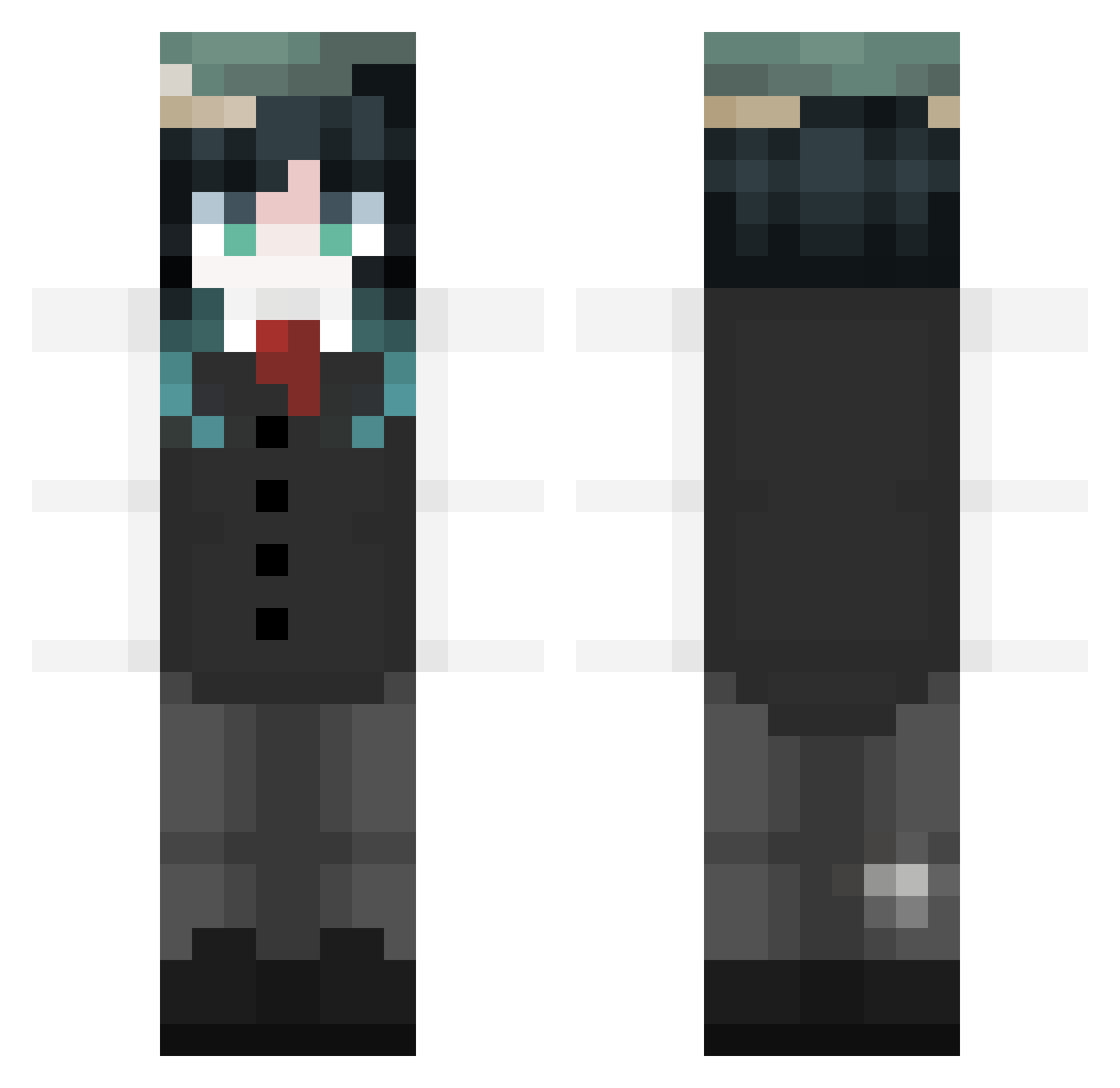 tsiyo Minecraft skin, front and back view