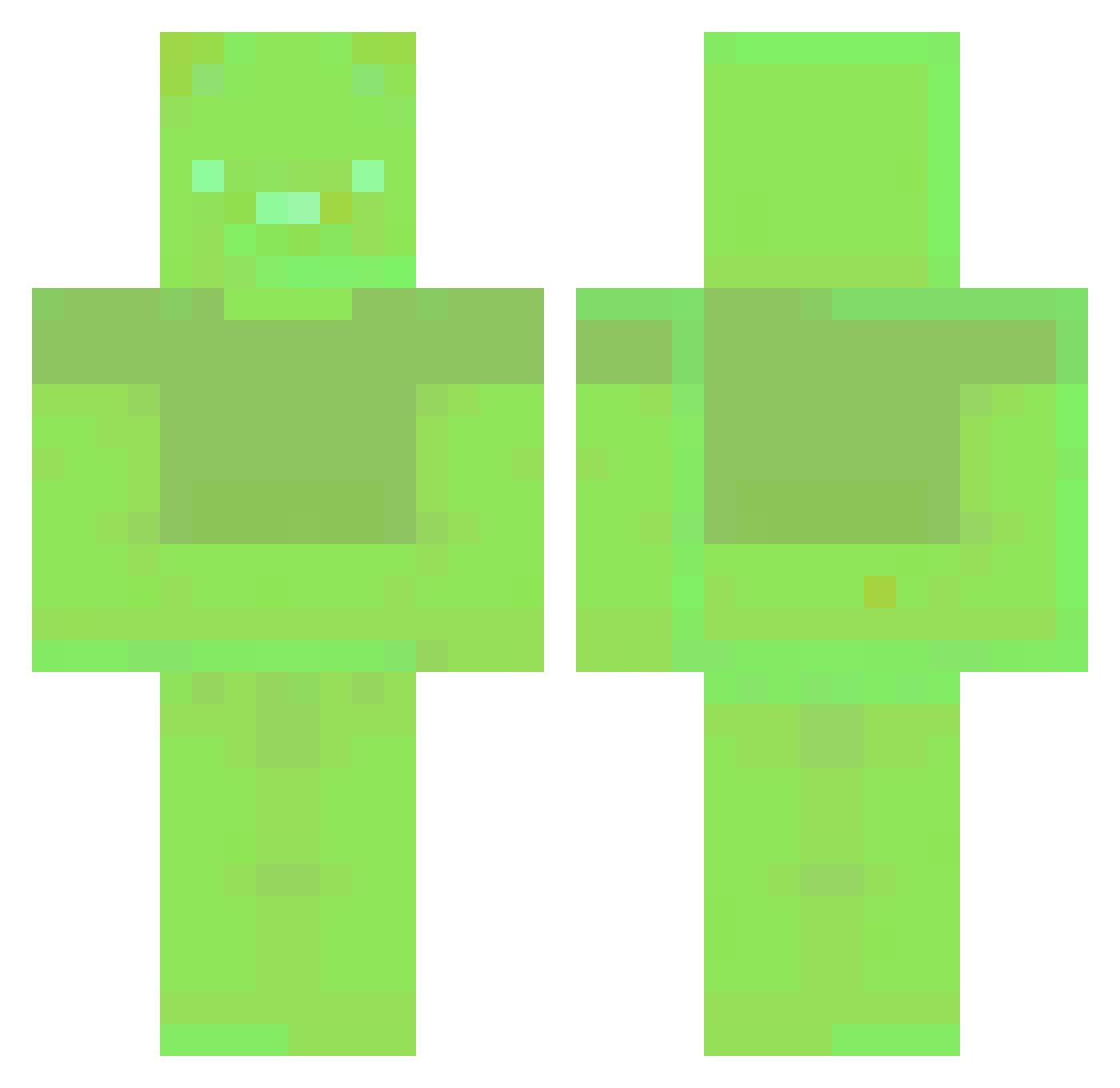 Winifine Minecraft skin, front and back view