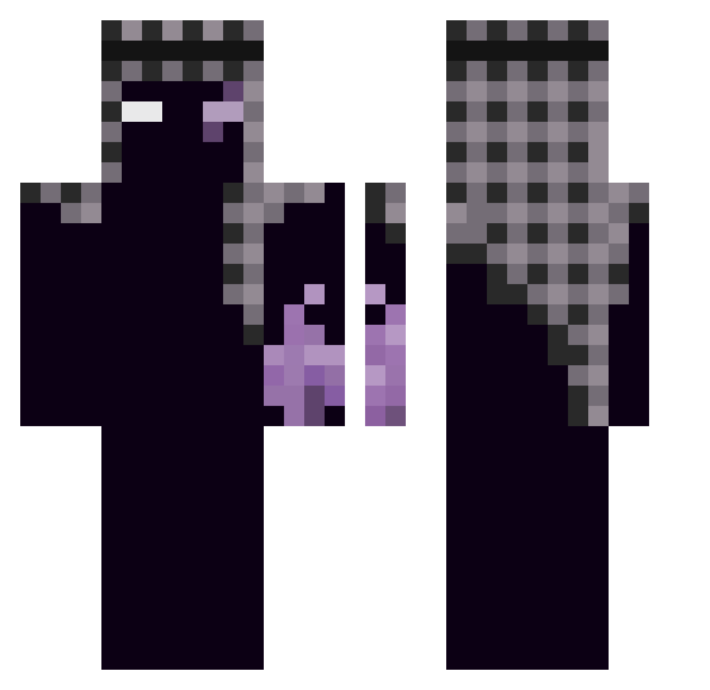 MrOffshore Minecraft skin, front and back view