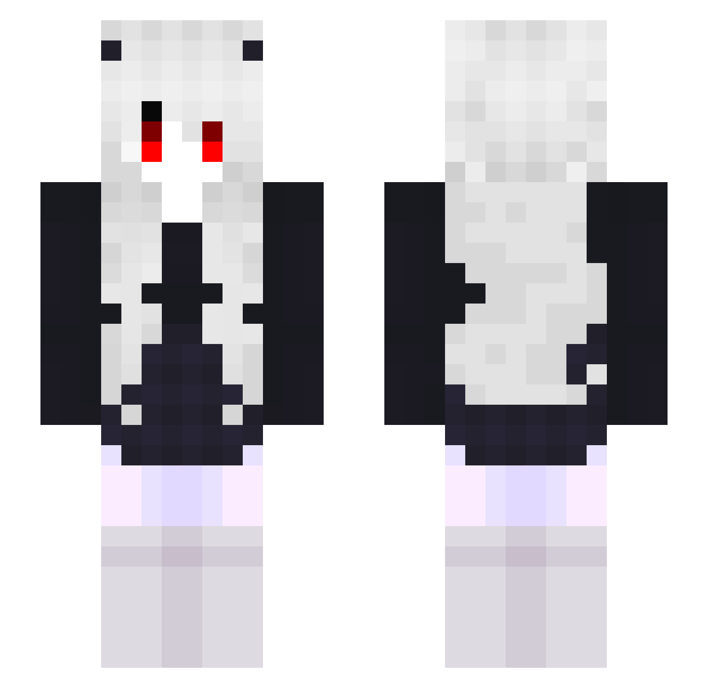 Zyumie Minecraft skin, front and back view