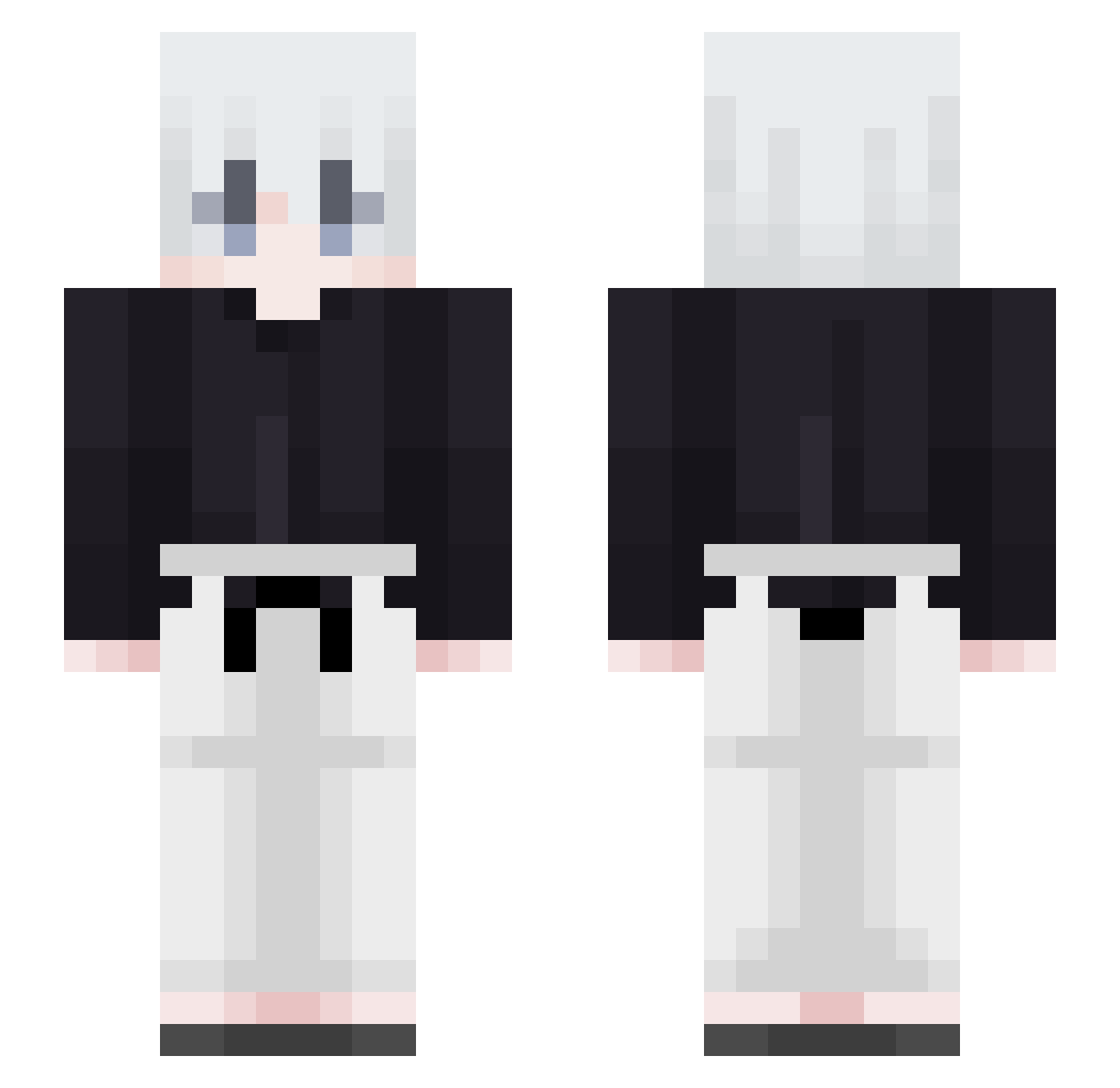 Leythis Minecraft skin, front and back view