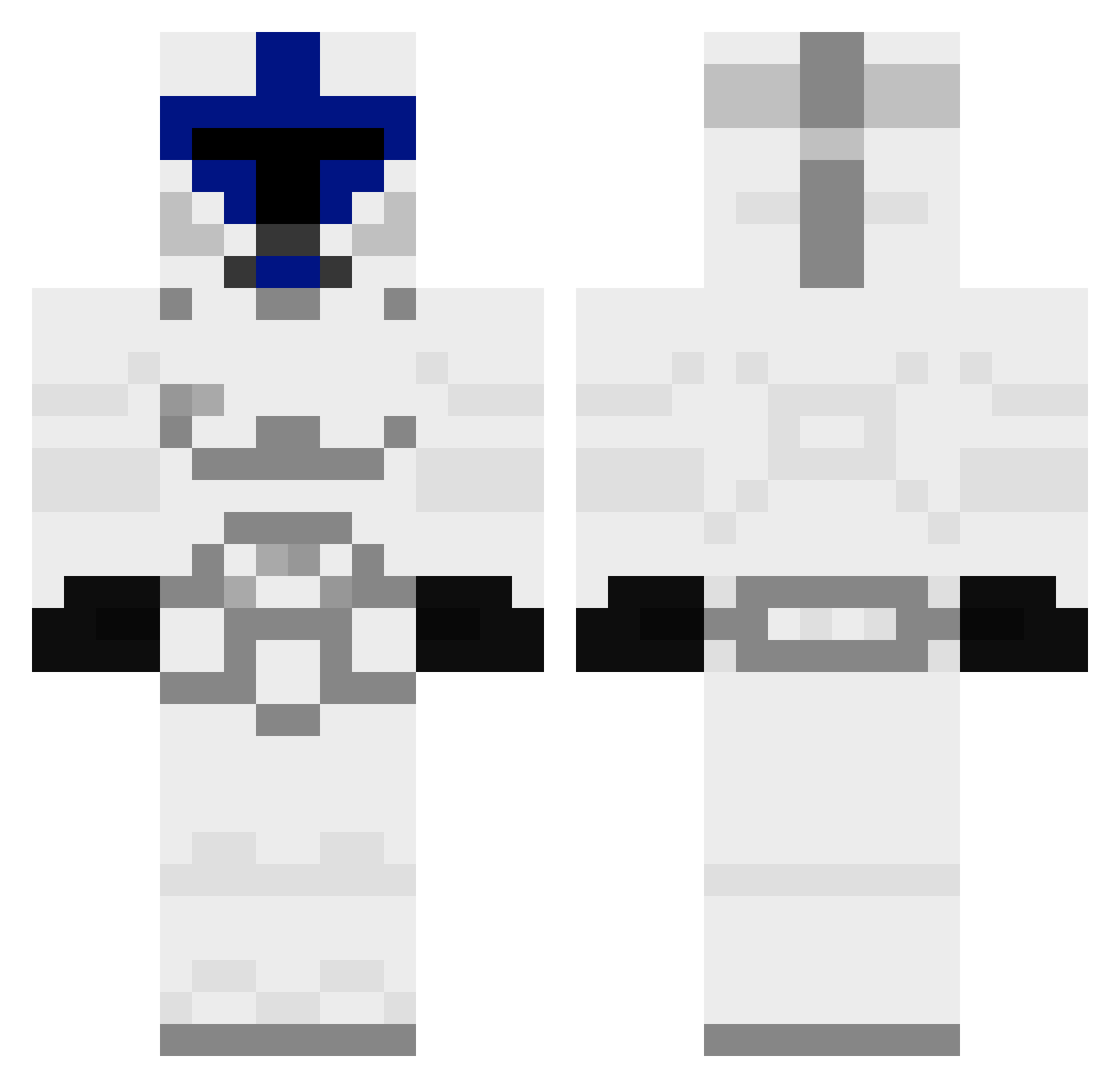 Goldmagma Minecraft skin, front and back view