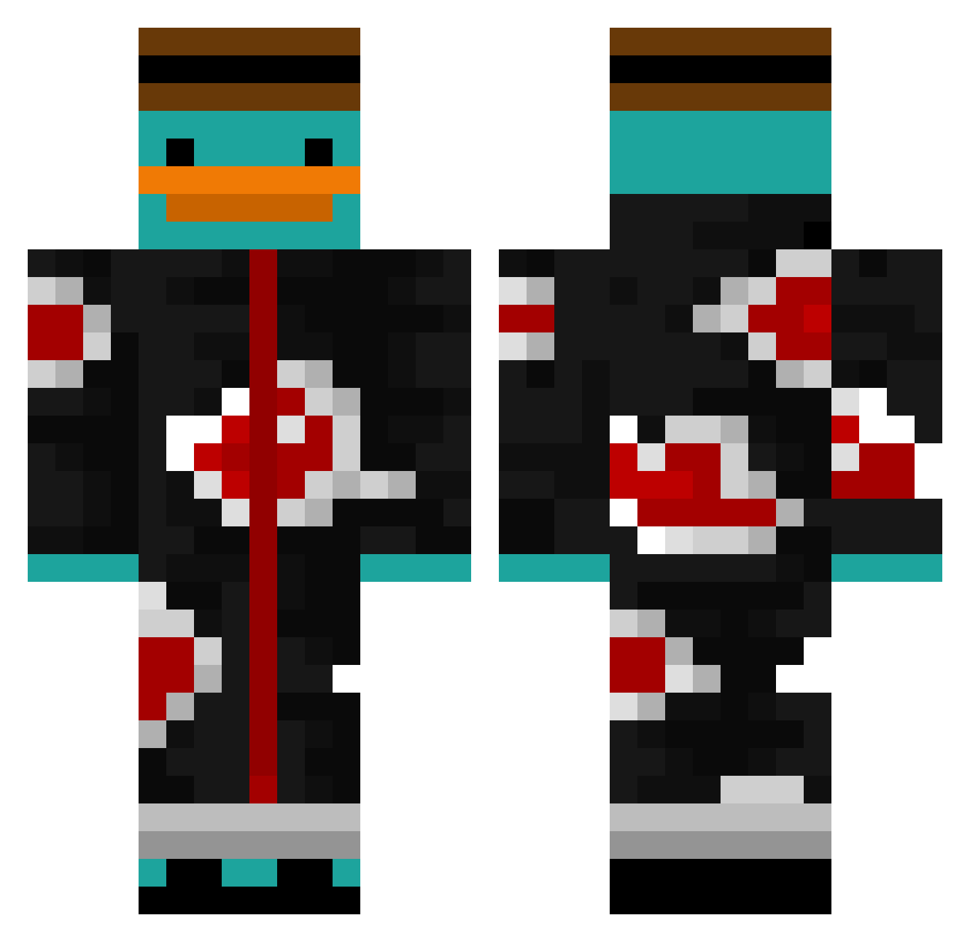 XxstevepigxX Minecraft skin, front and back view