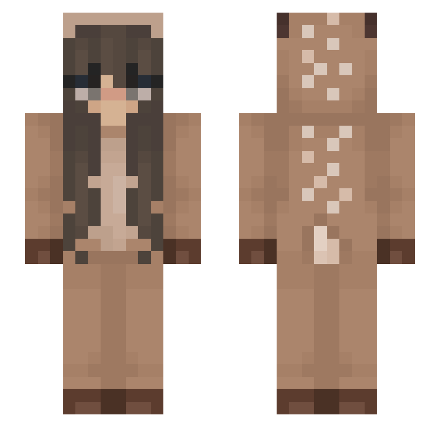 Stagger Minecraft skin, front and back view