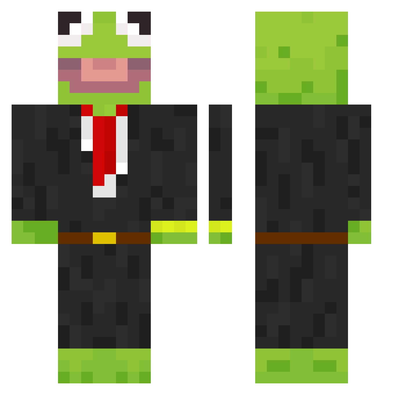 Superpedro35 Minecraft skin, front and back view