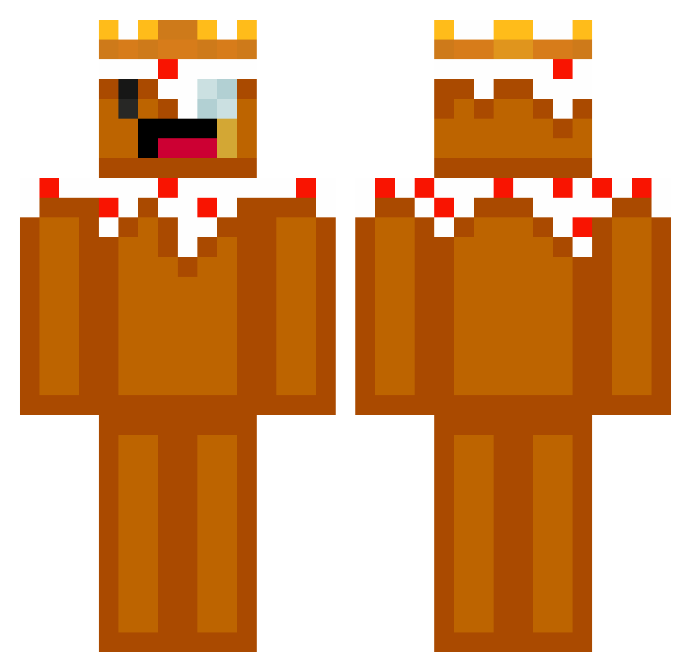 Ber2011 Minecraft skin, front and back view
