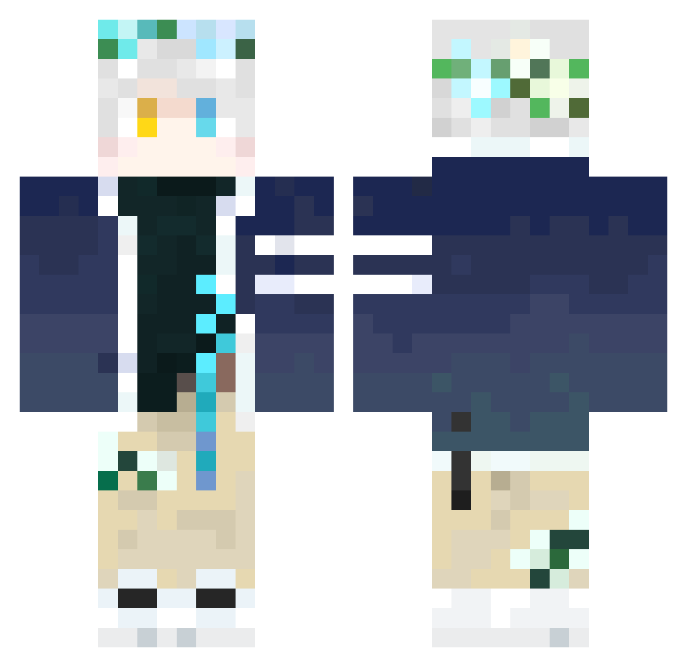 Until_Whispering Minecraft skin, front and back view