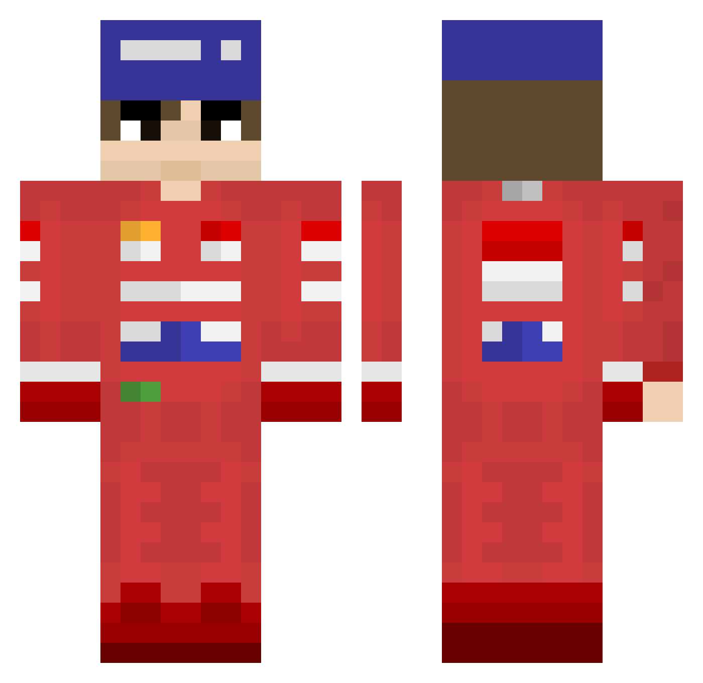 Sypathy Minecraft skin, front and back view