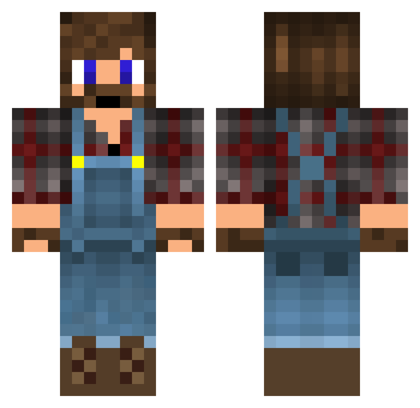 Robbert_jan Minecraft skin, front and back view