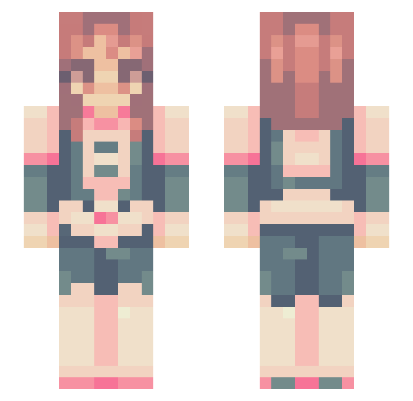 0chaco_ Minecraft skin, front and back view