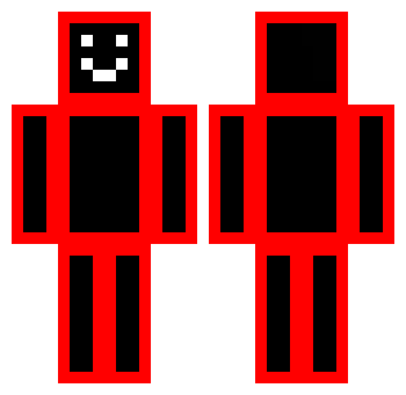 xNic_ Minecraft skin, front and back view