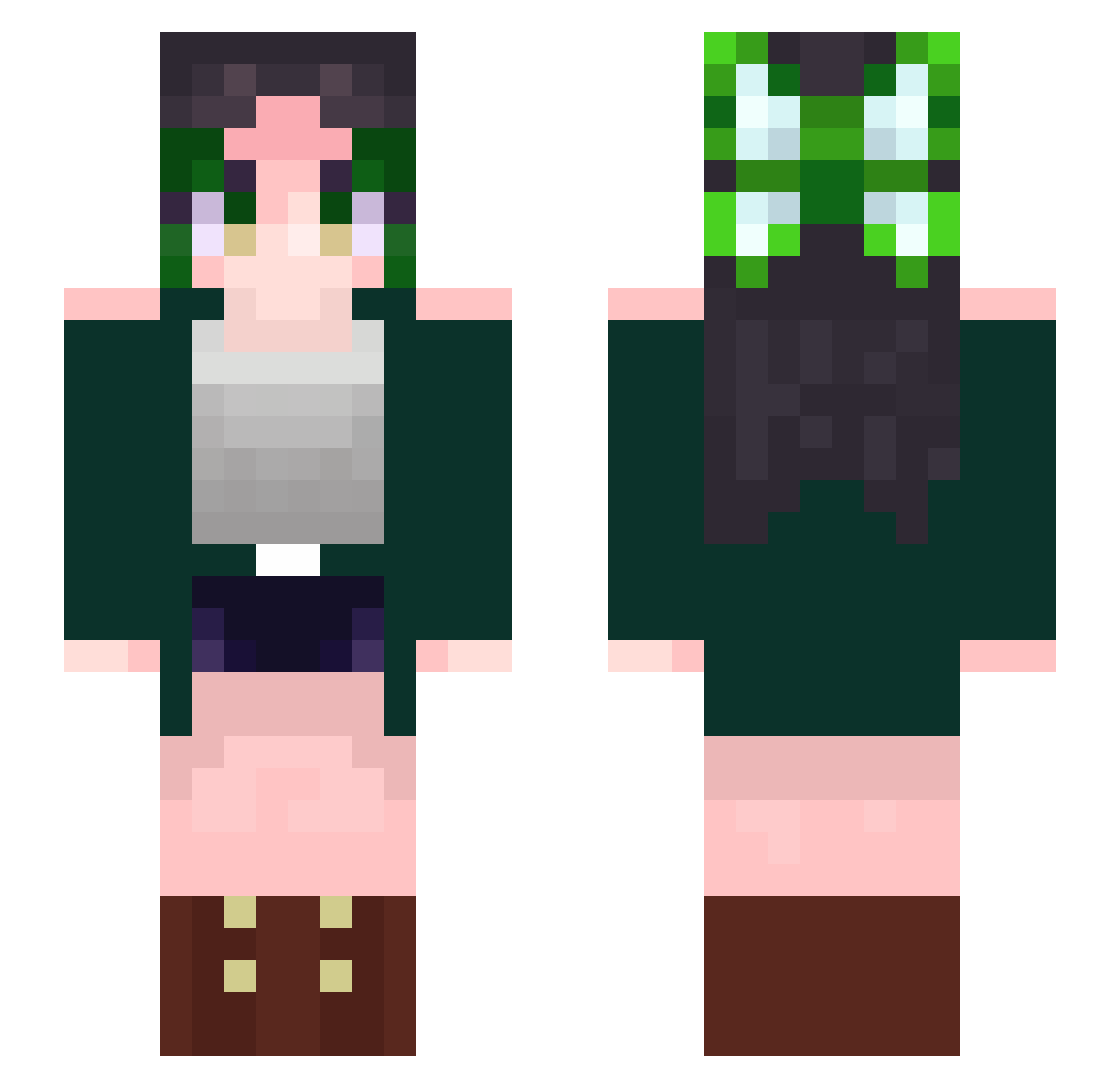 chiyo_0324 Minecraft skin, front and back view