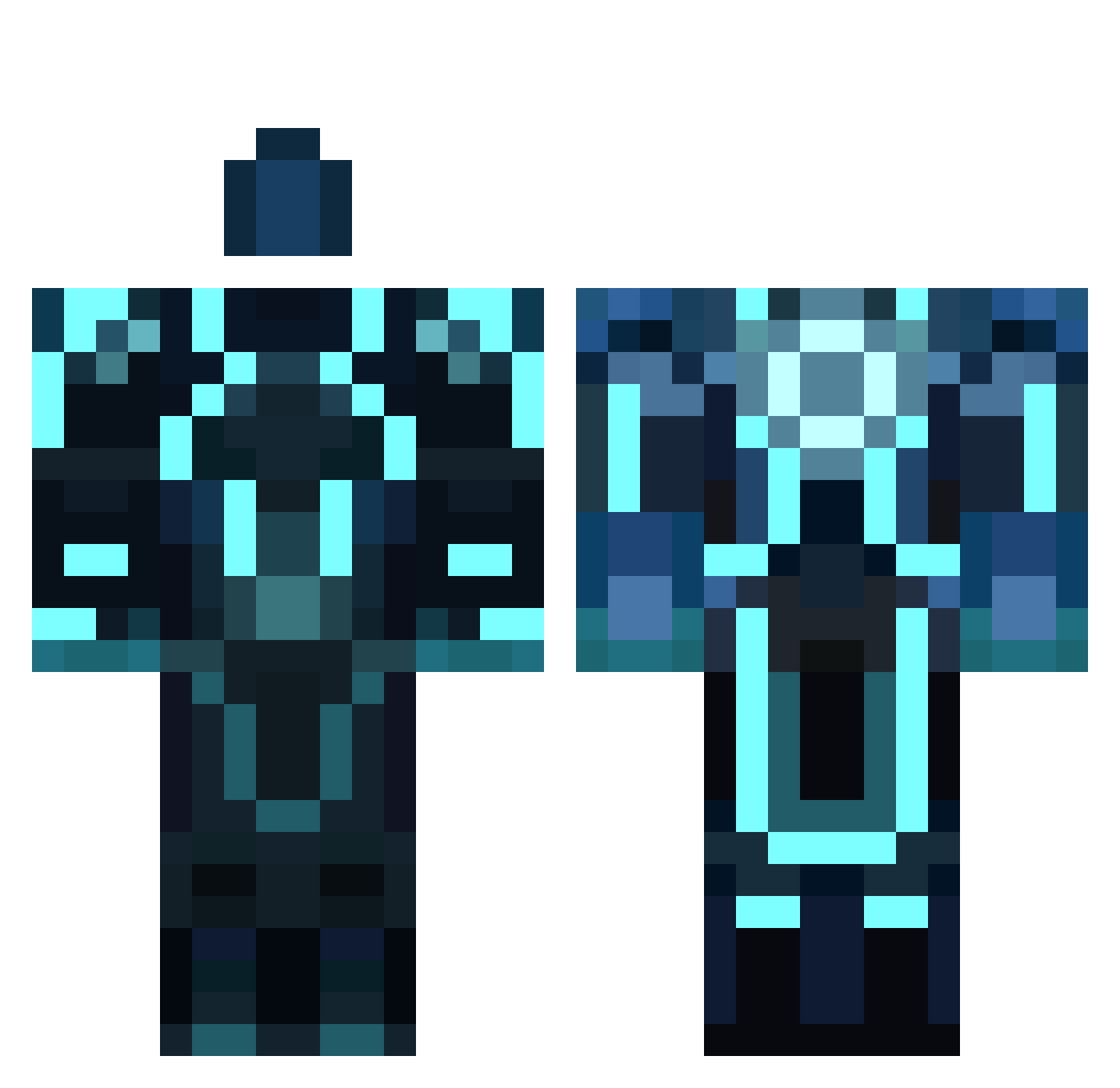 Whang Minecraft skin, front and back view