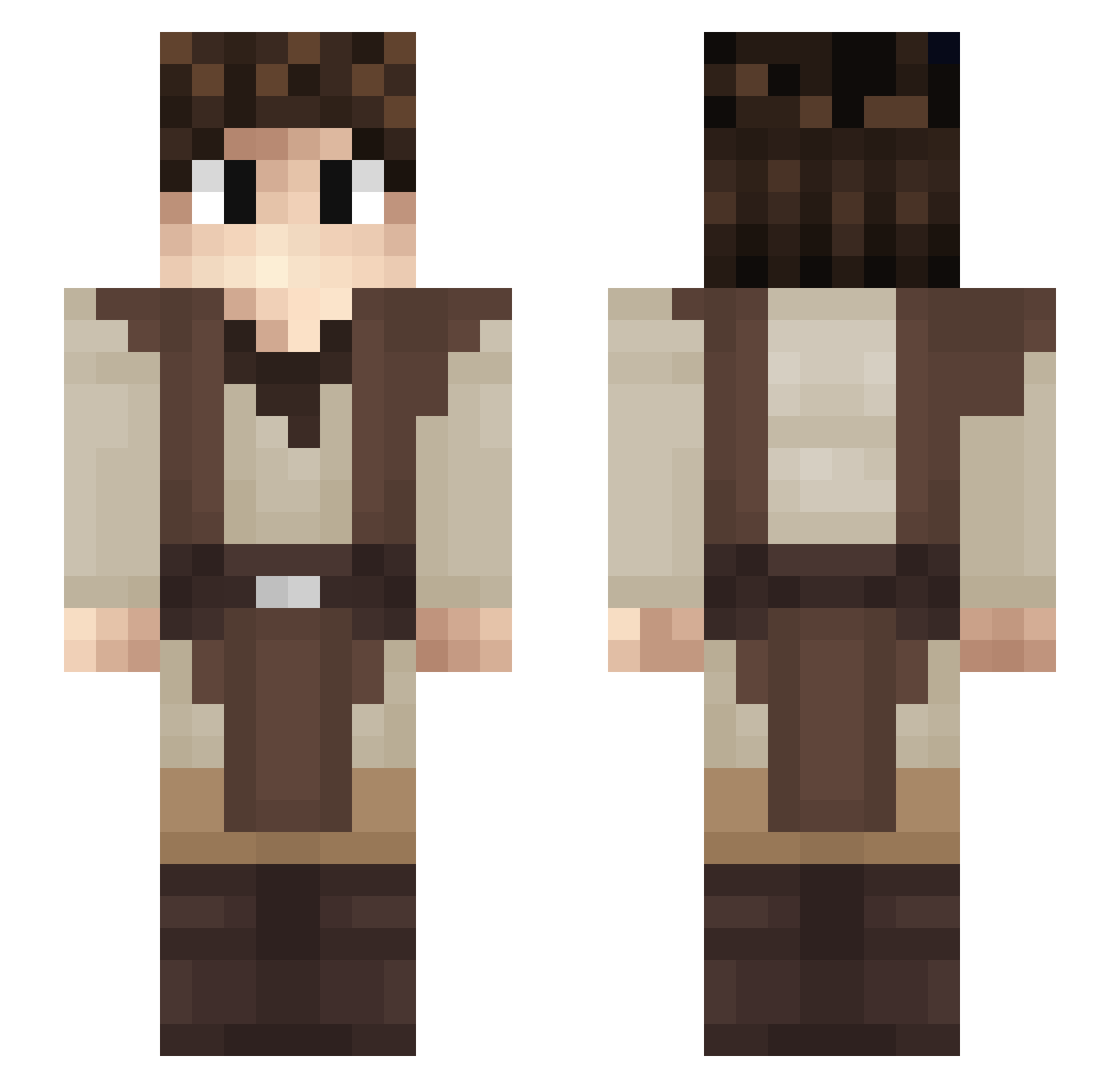 Jerry_Pro Minecraft skin, front and back view