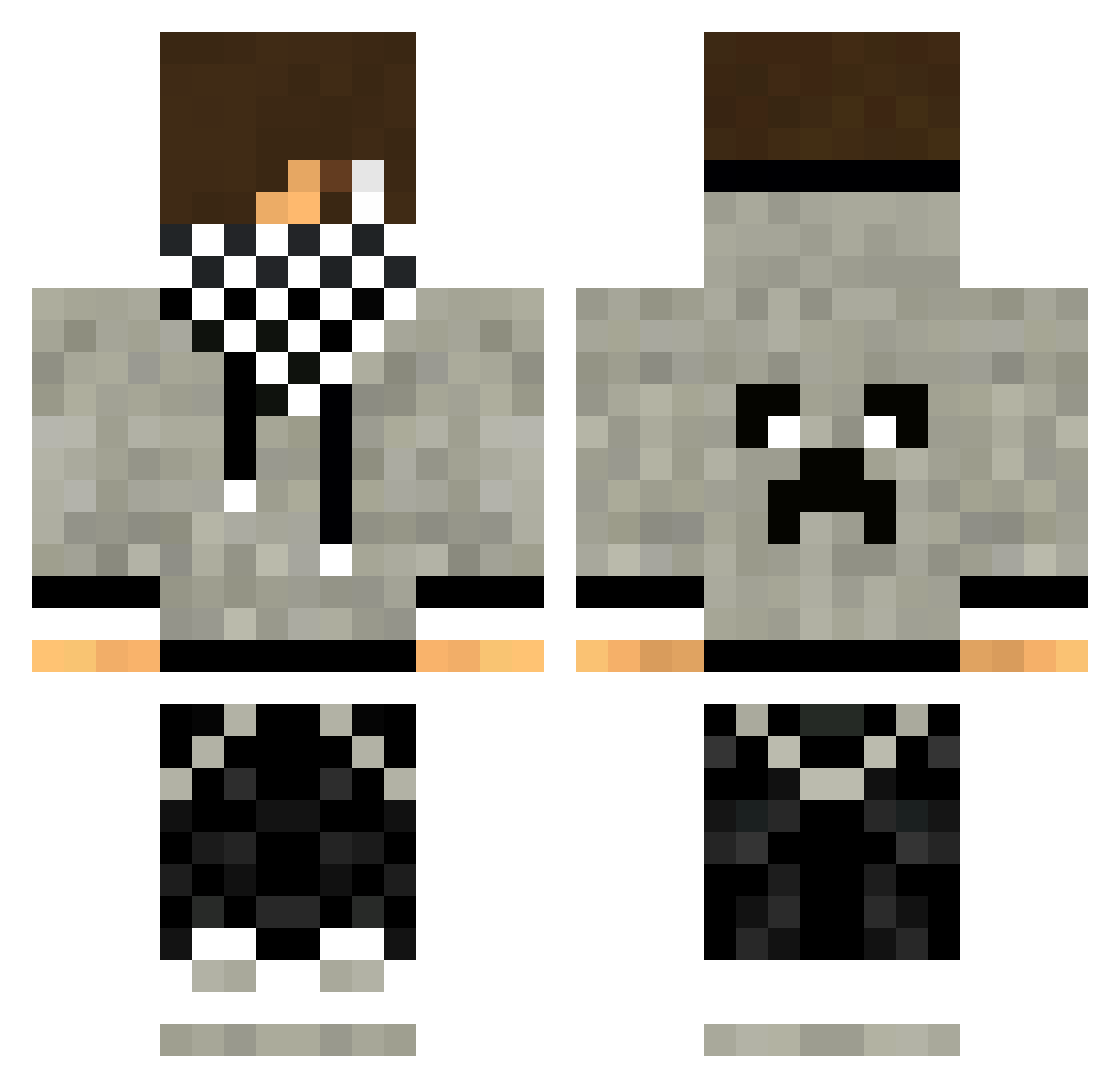 Treatment Minecraft skin, front and back view
