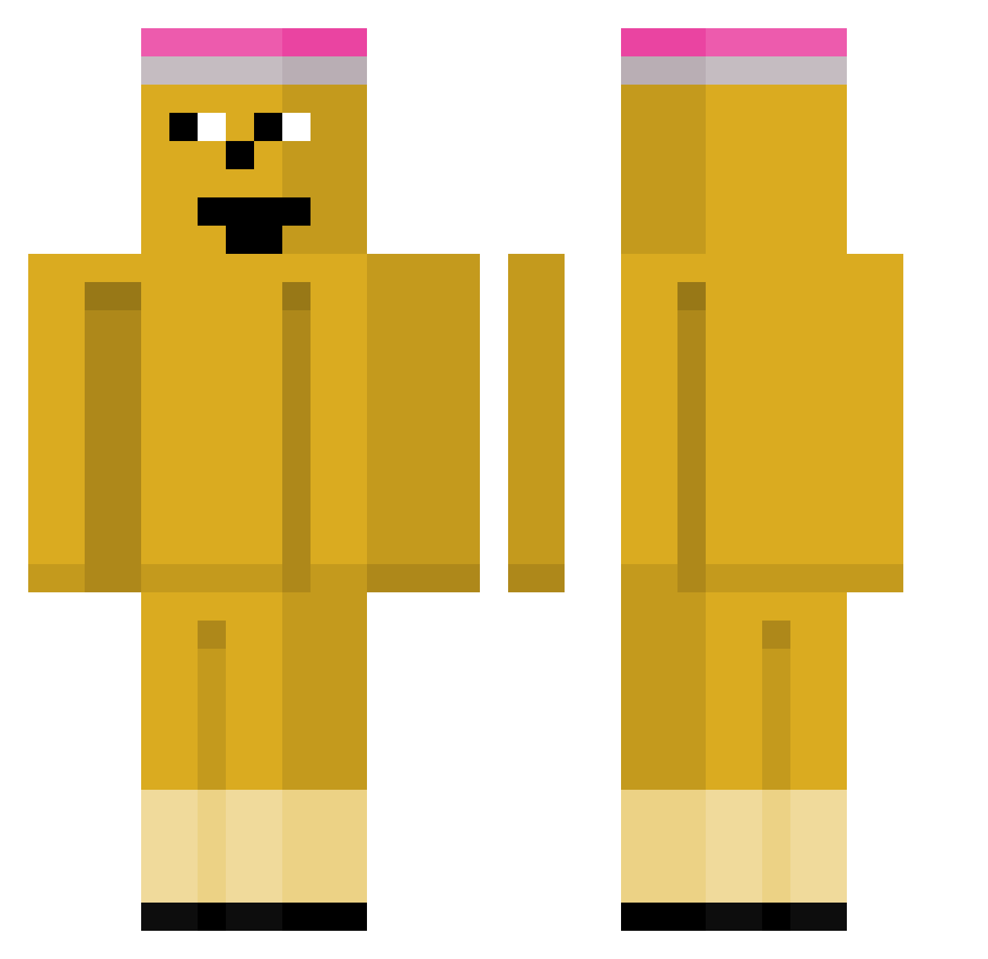 Prince_Goupy Minecraft skin, front and back view