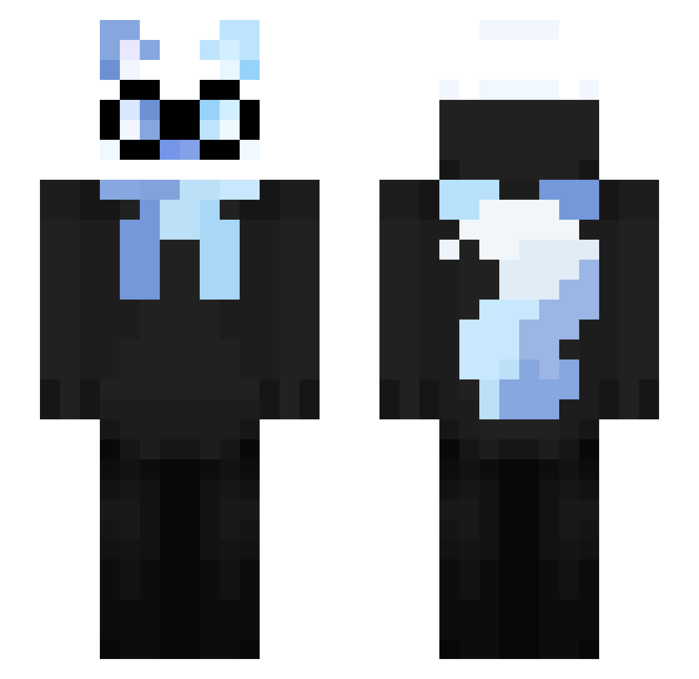 z7aquarius7z Minecraft skin, front and back view