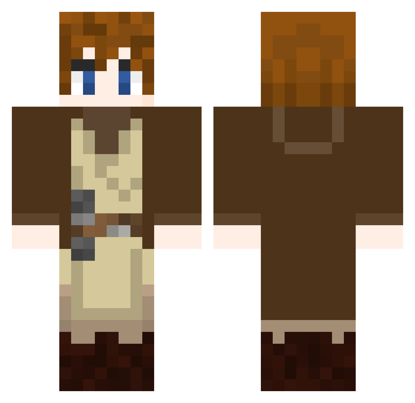 JayKasted Minecraft skin, front and back view