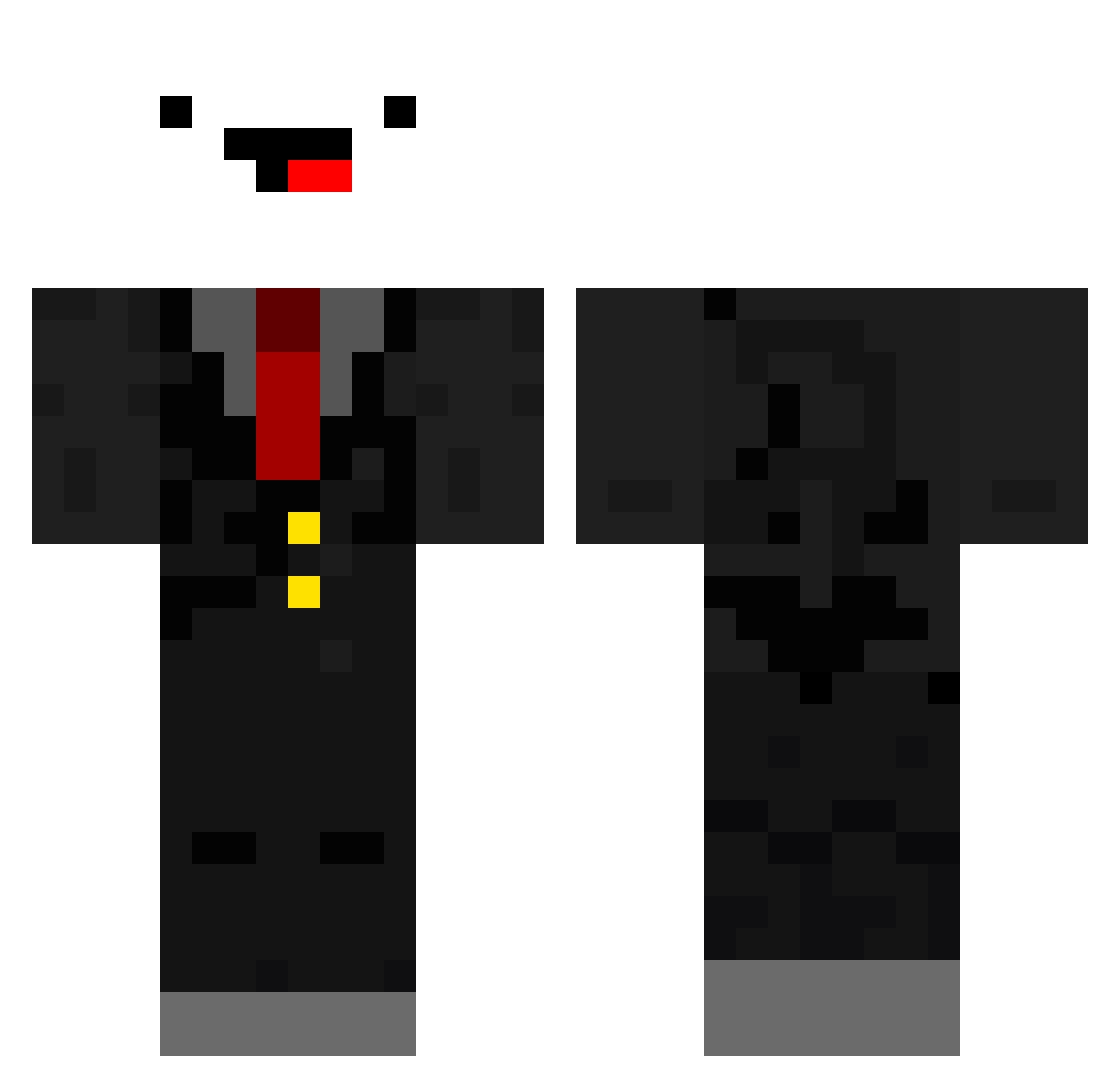 FulvioGaming Minecraft skin, front and back view