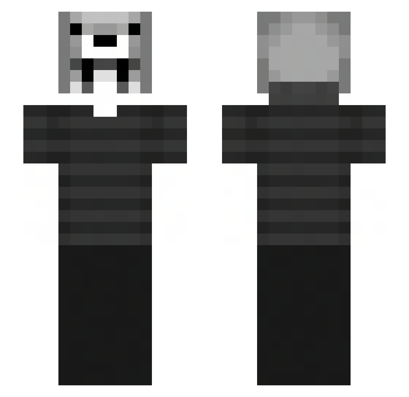 Ryouu Minecraft skin, front and back view