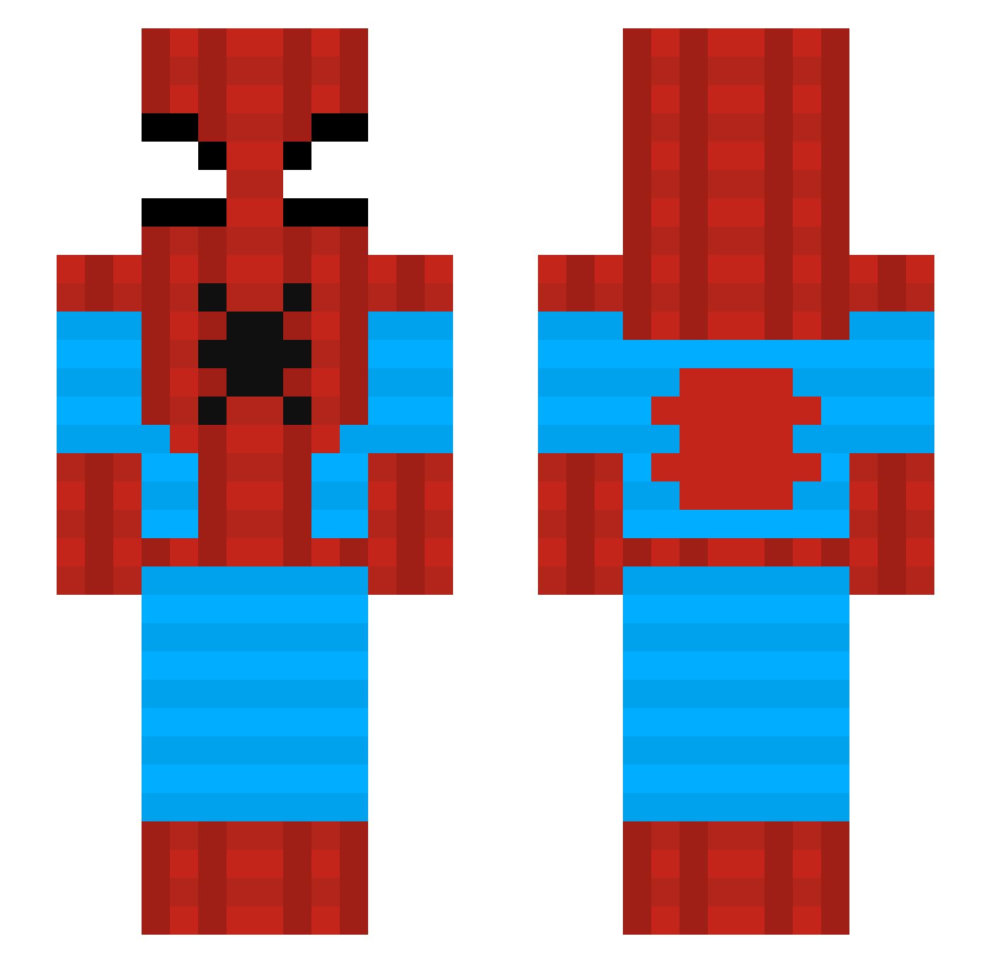 KKaszka Minecraft skin, front and back view