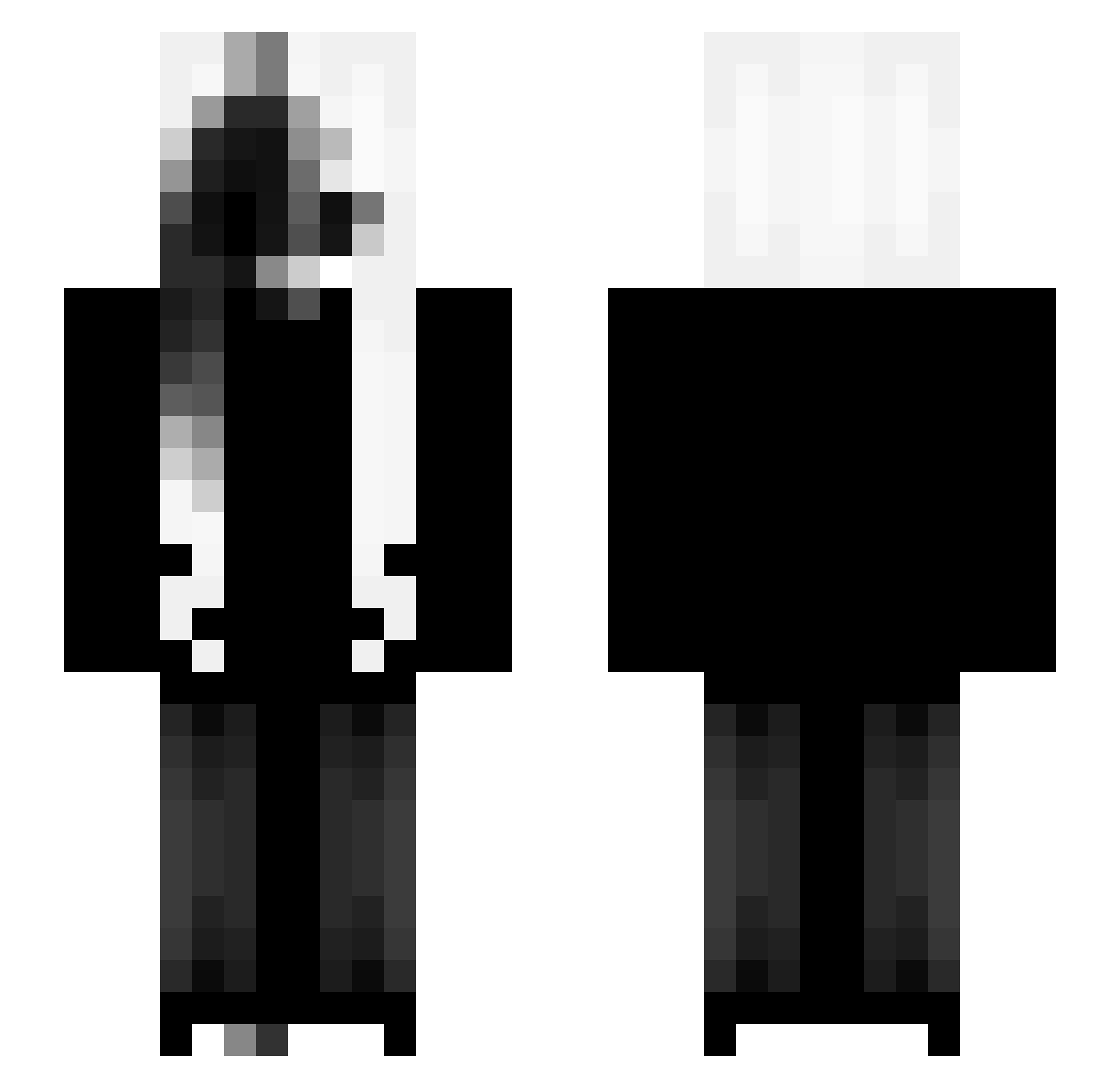 ysethepreto Minecraft skin, front and back view