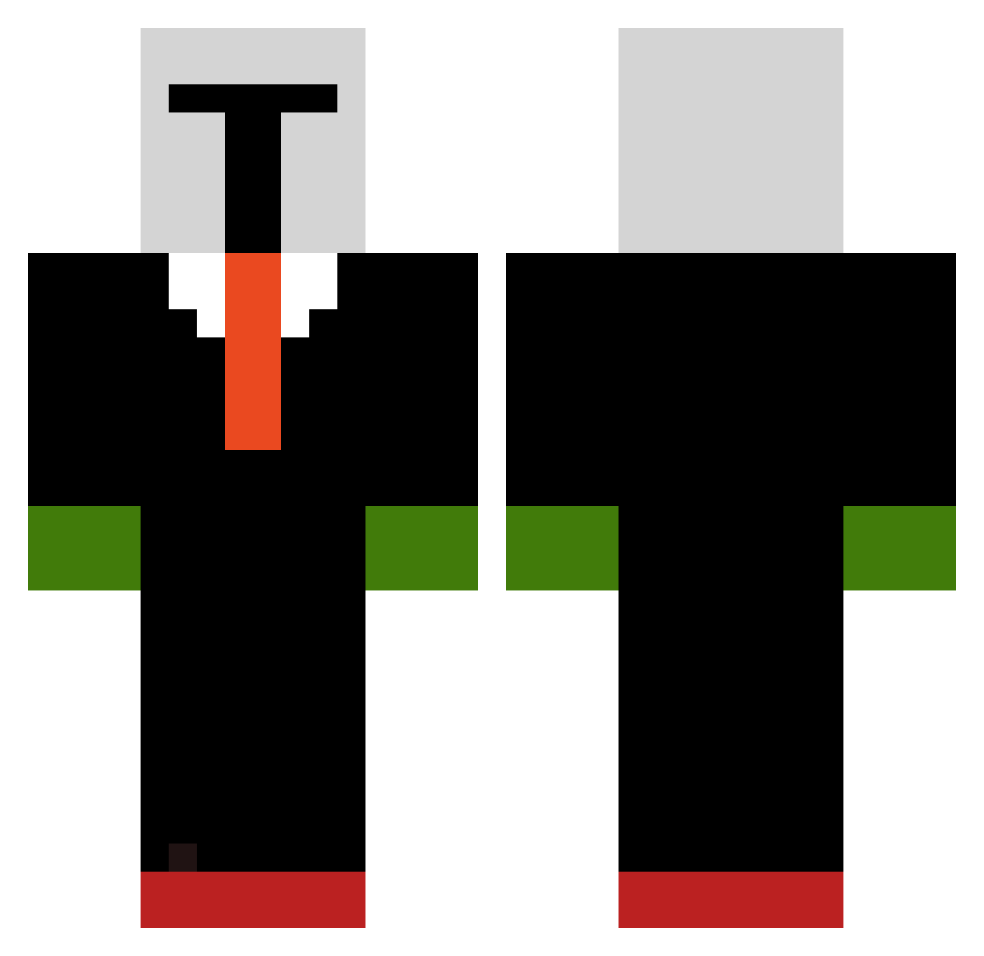trueSwag Minecraft skin, front and back view