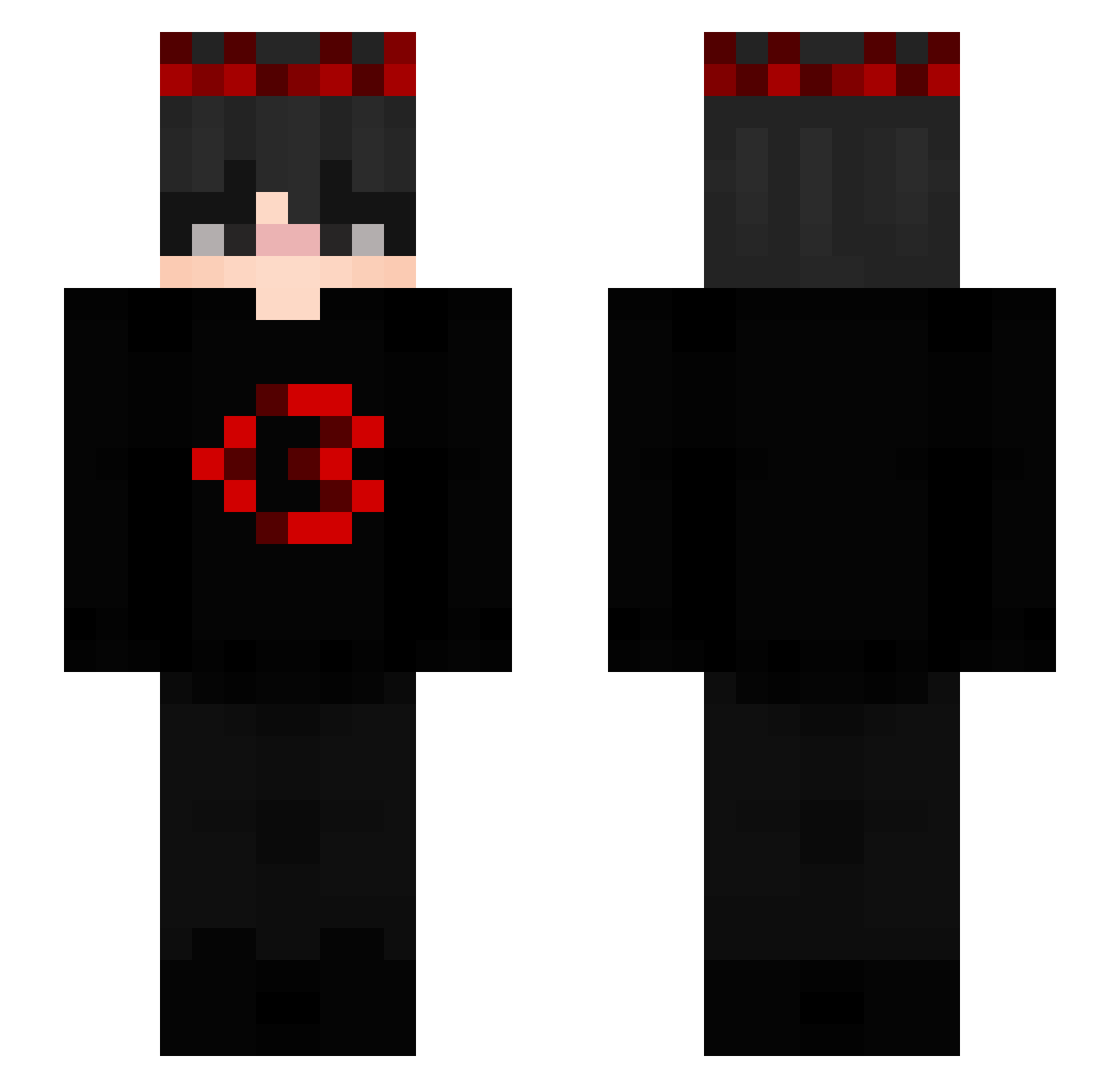 Imori_Sama Minecraft skin, front and back view
