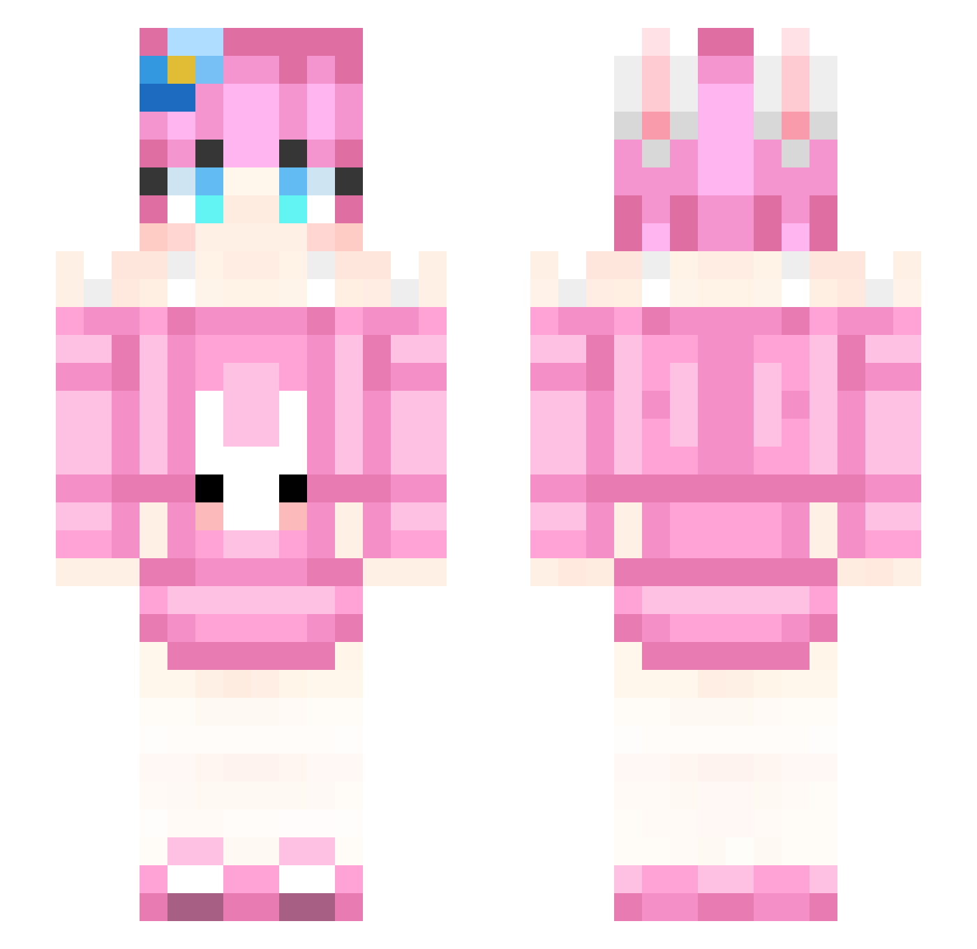 zzj_pluto_ Minecraft skin, front and back view