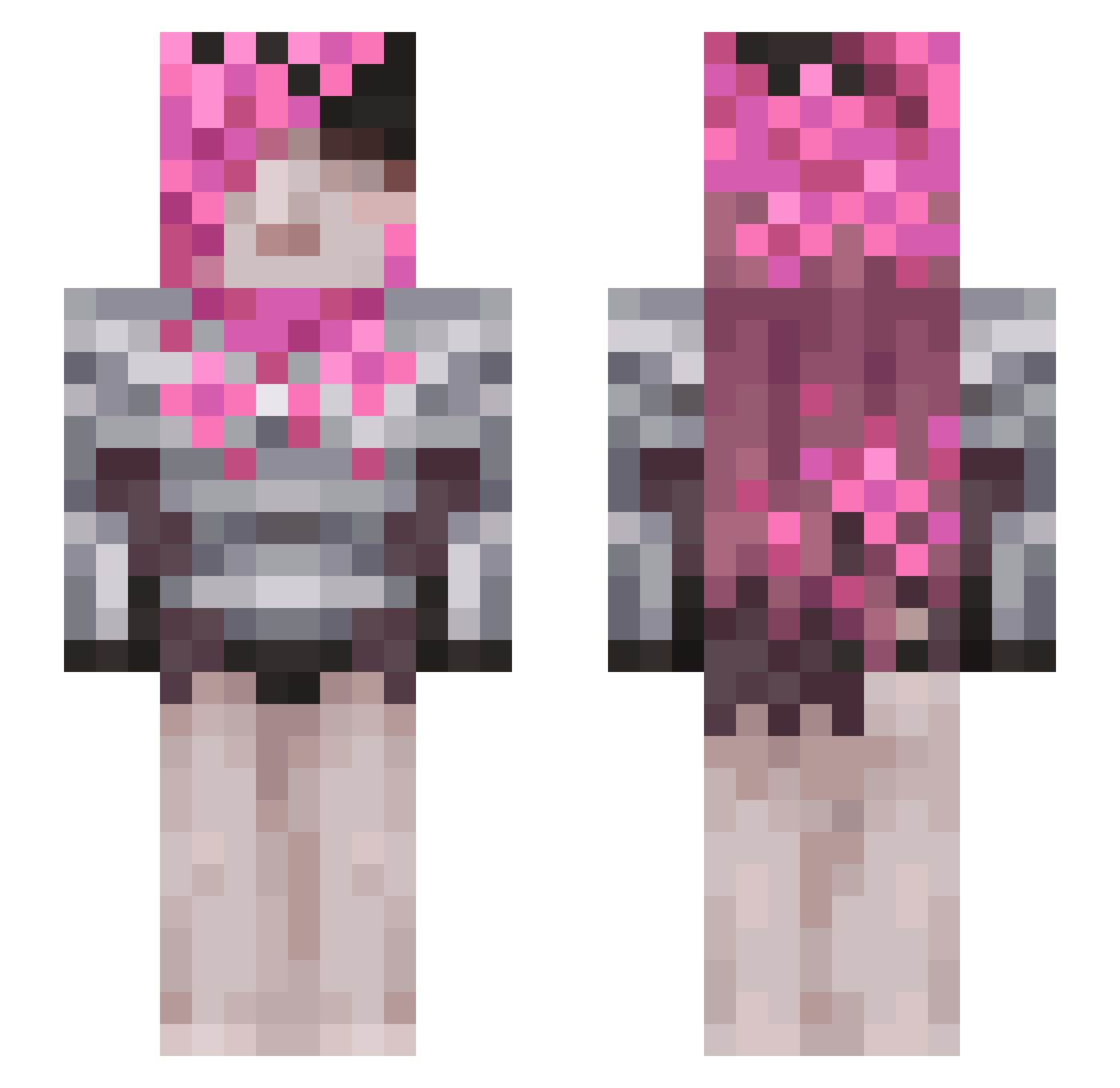 dasterlama Minecraft skin, front and back view