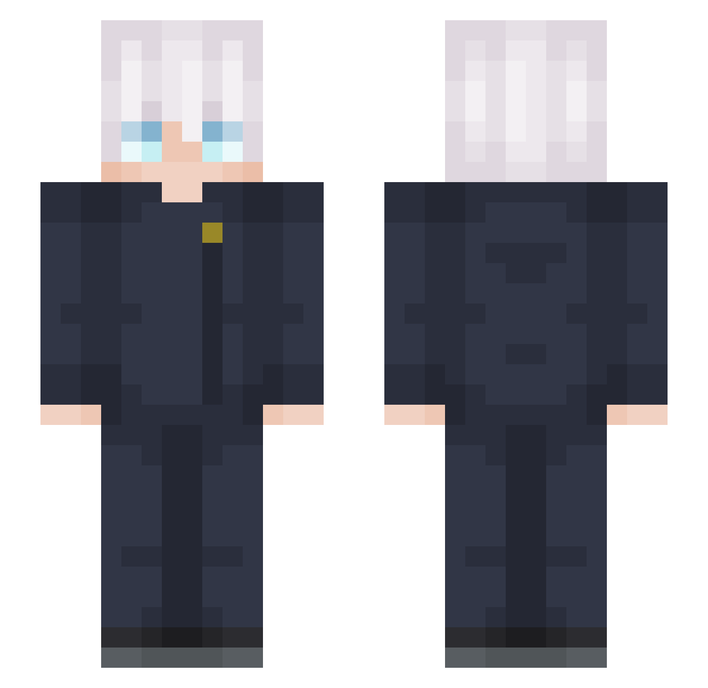 AV4Q Minecraft skin, front and back view
