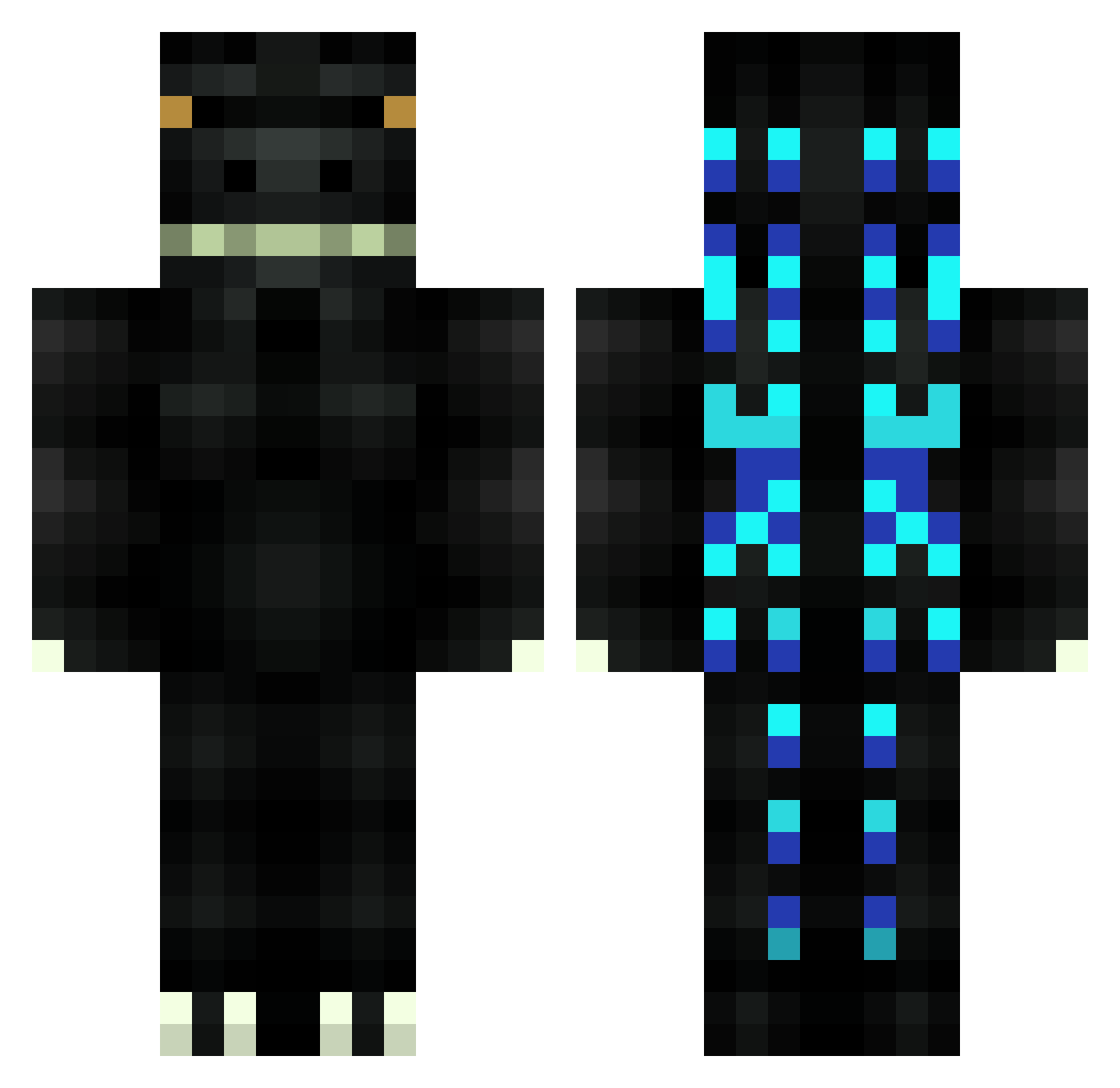 blazin6 Minecraft skin, front and back view
