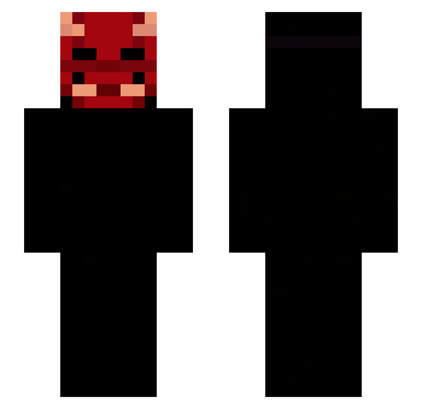 sixgra Minecraft skin, front and back view