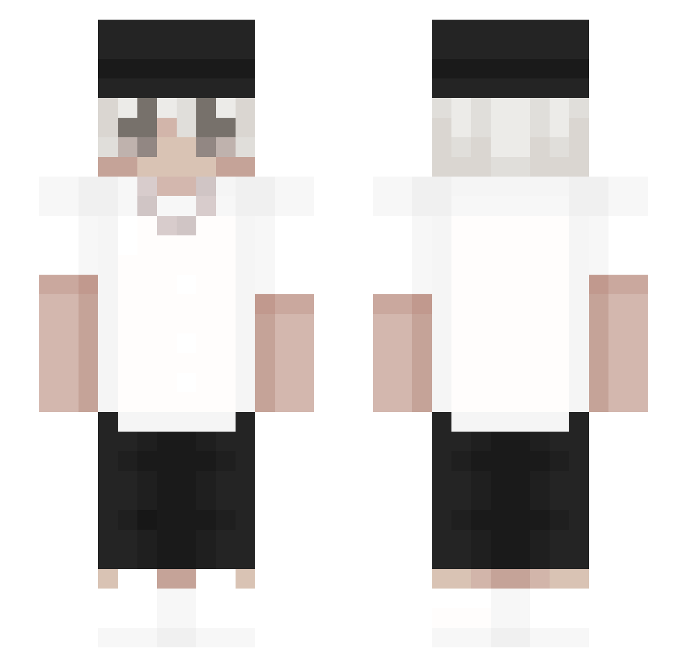 dPcks1052 Minecraft skin, front and back view