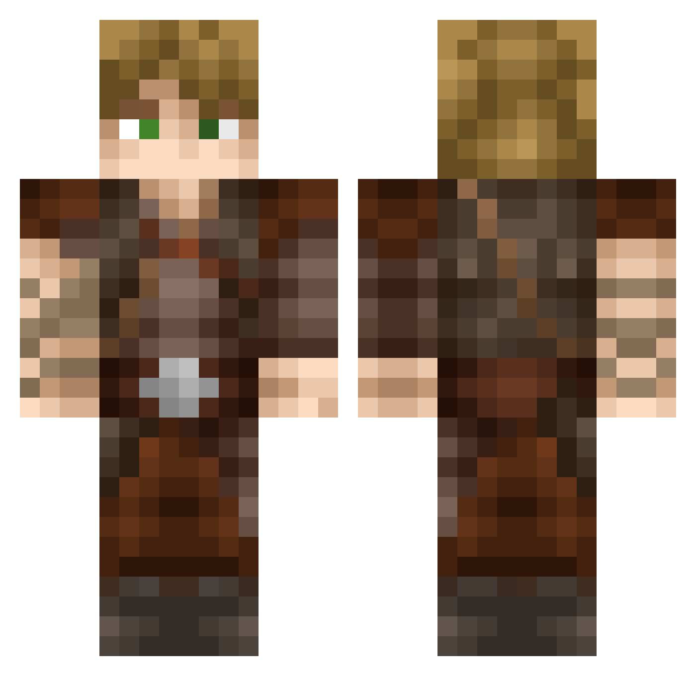 Raz3r_one Minecraft skin, front and back view