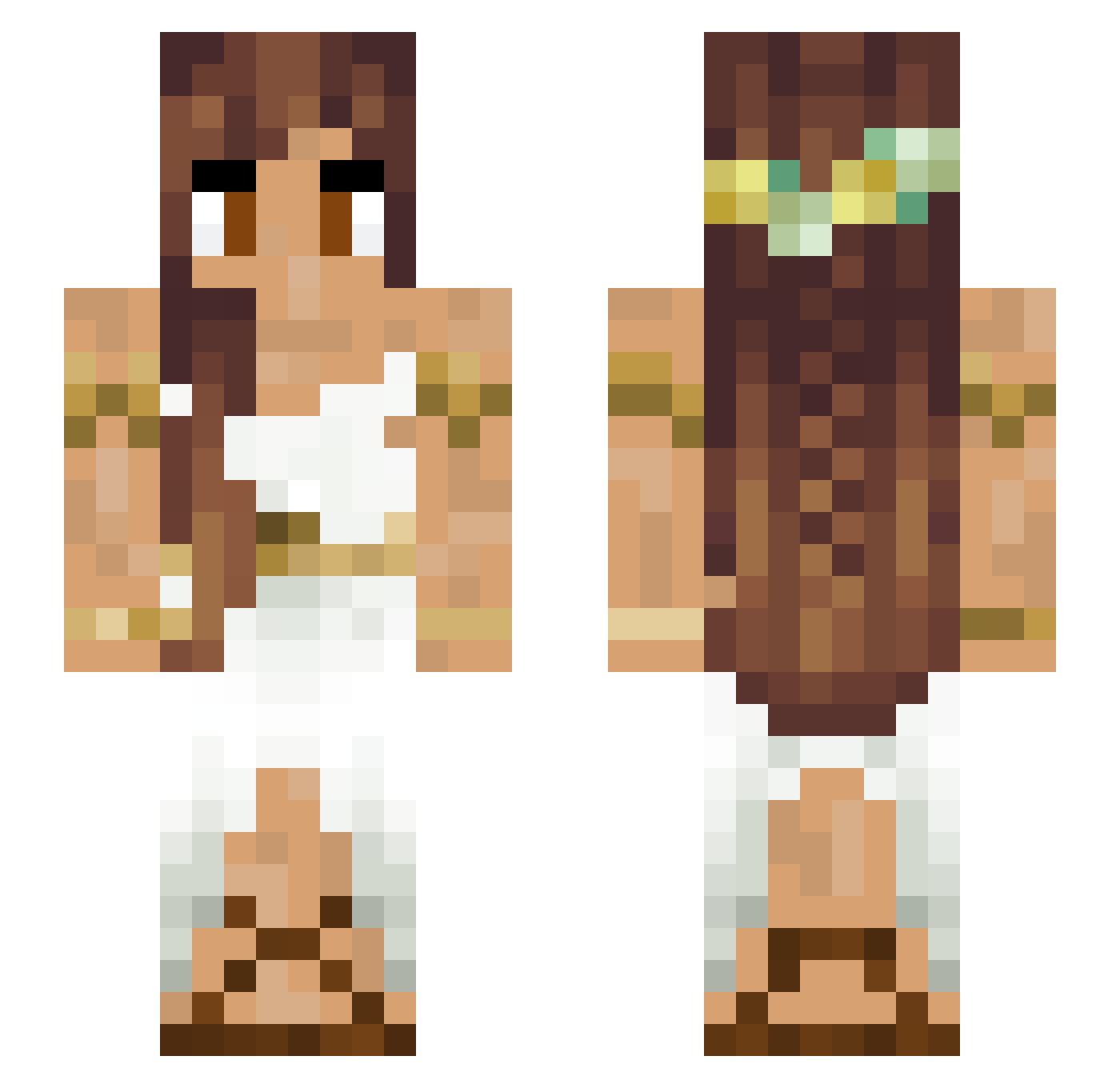 CatnipG Minecraft skin, front and back view