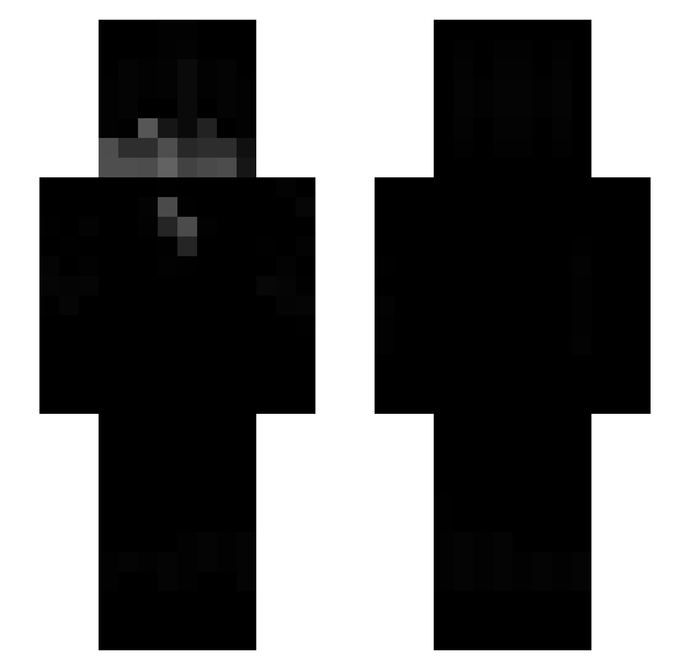 Chl3b_ Minecraft skin, front and back view