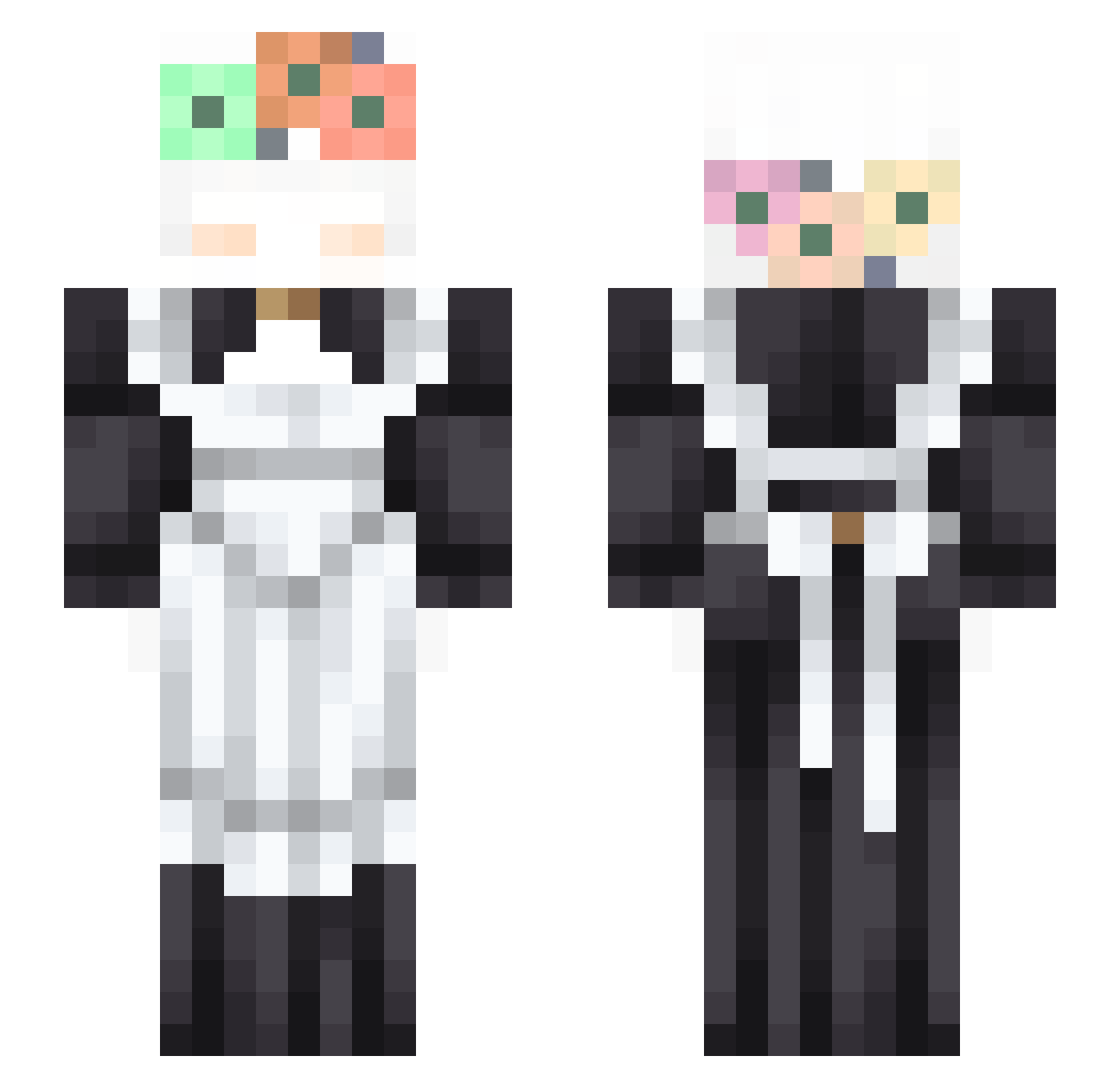 NicotinePaprika Minecraft skin, front and back view