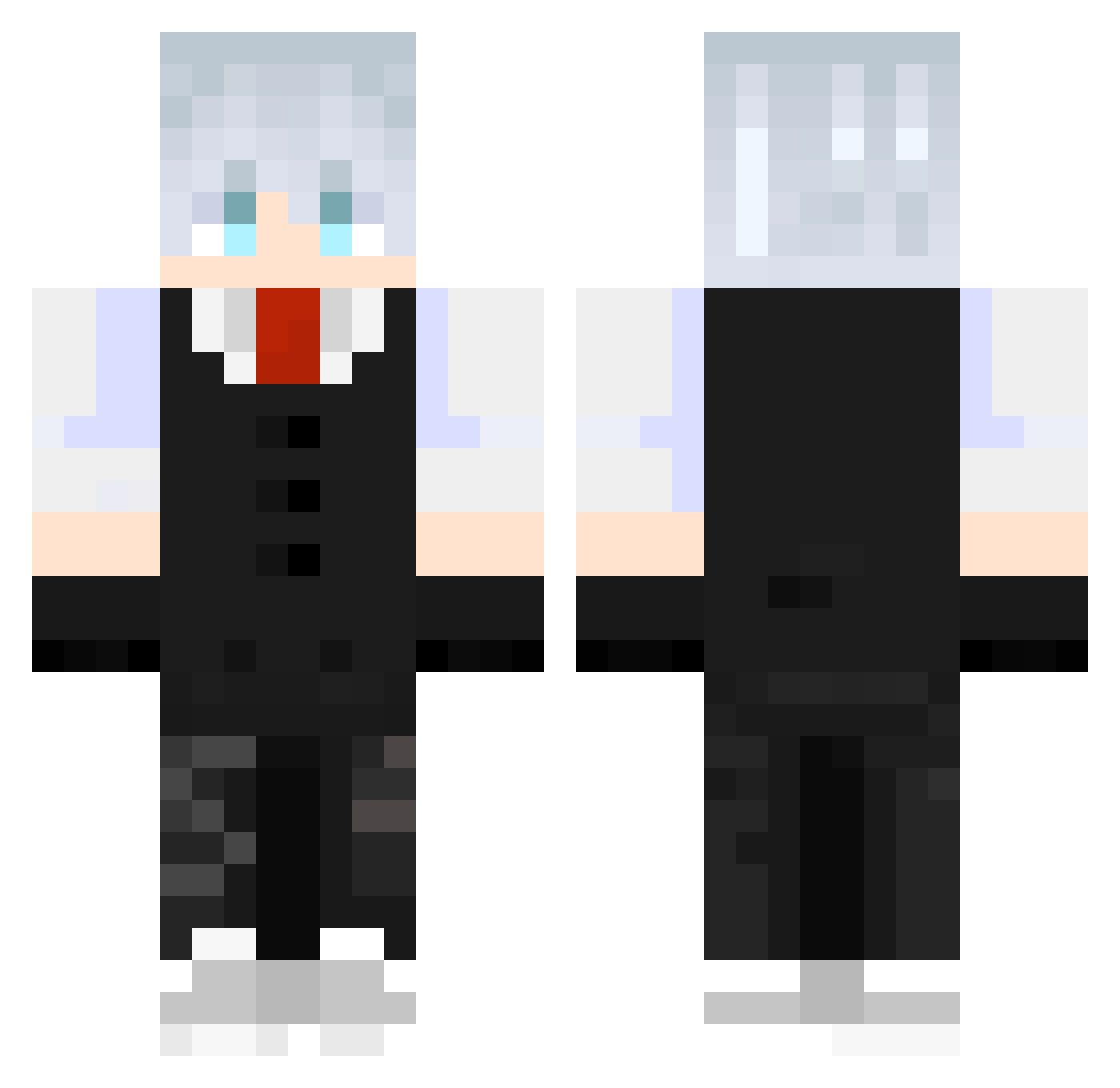 reptilradial Minecraft skin, front and back view