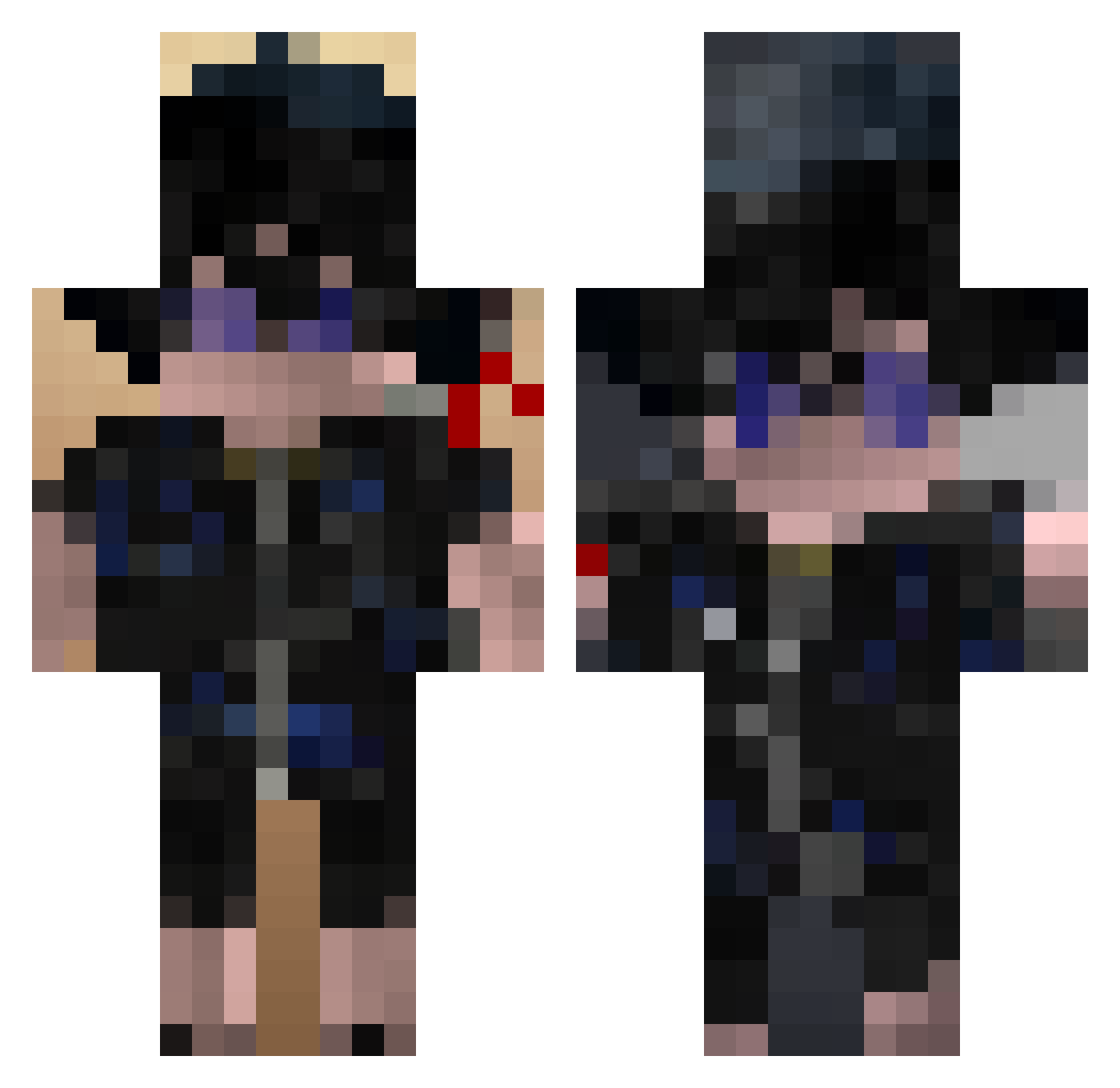 zz5_0211 Minecraft skin, front and back view