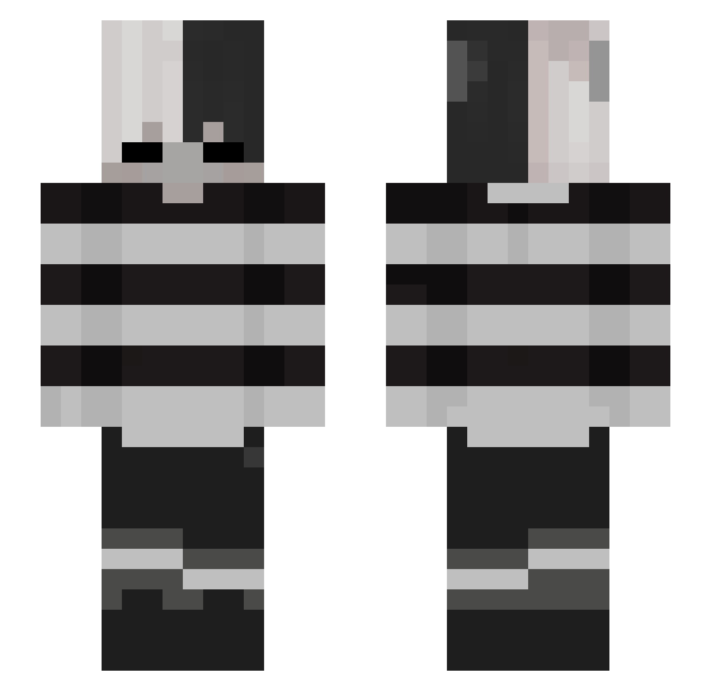 Raduegay Minecraft skin, front and back view