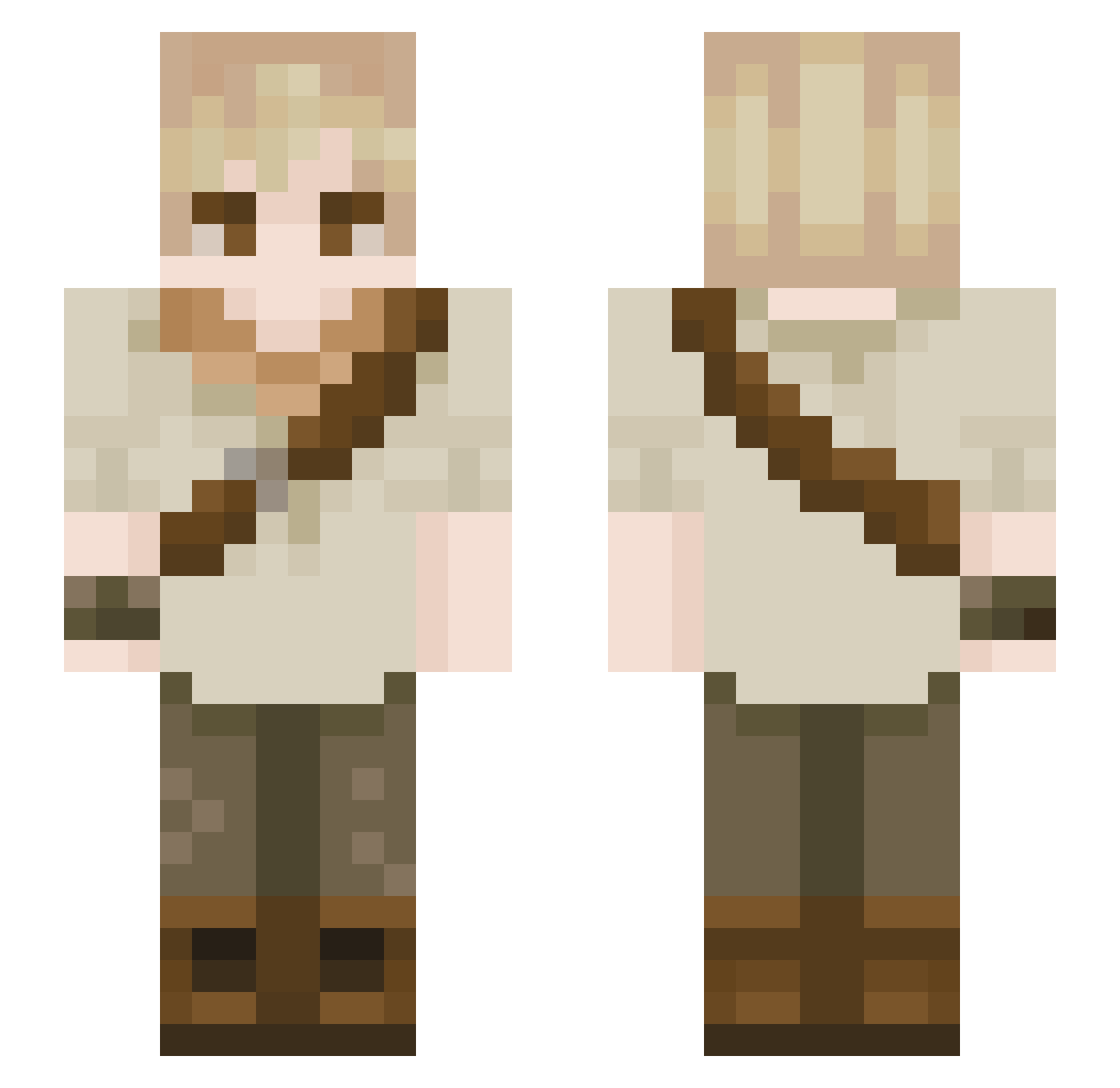 the_xylo Minecraft skin, front and back view