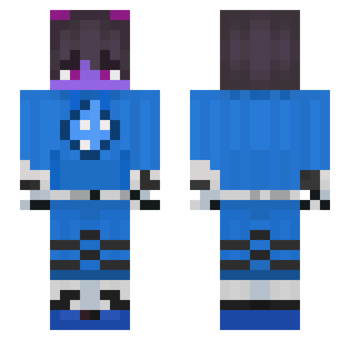 ImLxcid Minecraft skin, front and back view