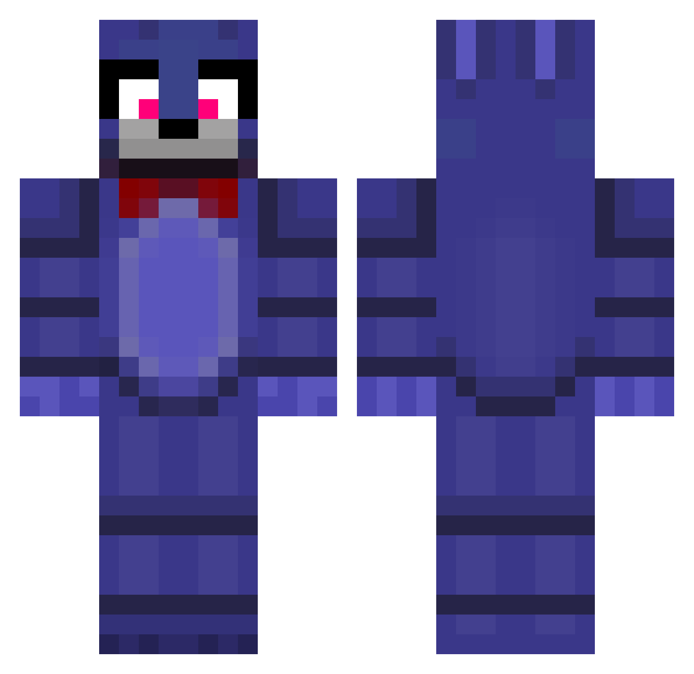 SimonkoSVK Minecraft skin, front and back view