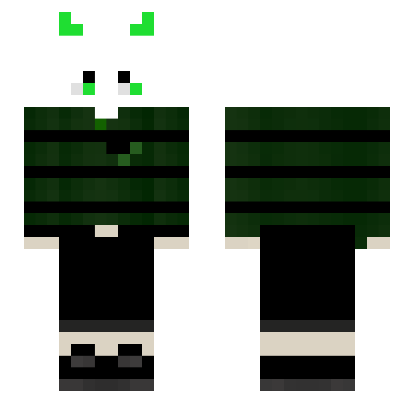 blueXYT Minecraft skin, front and back view